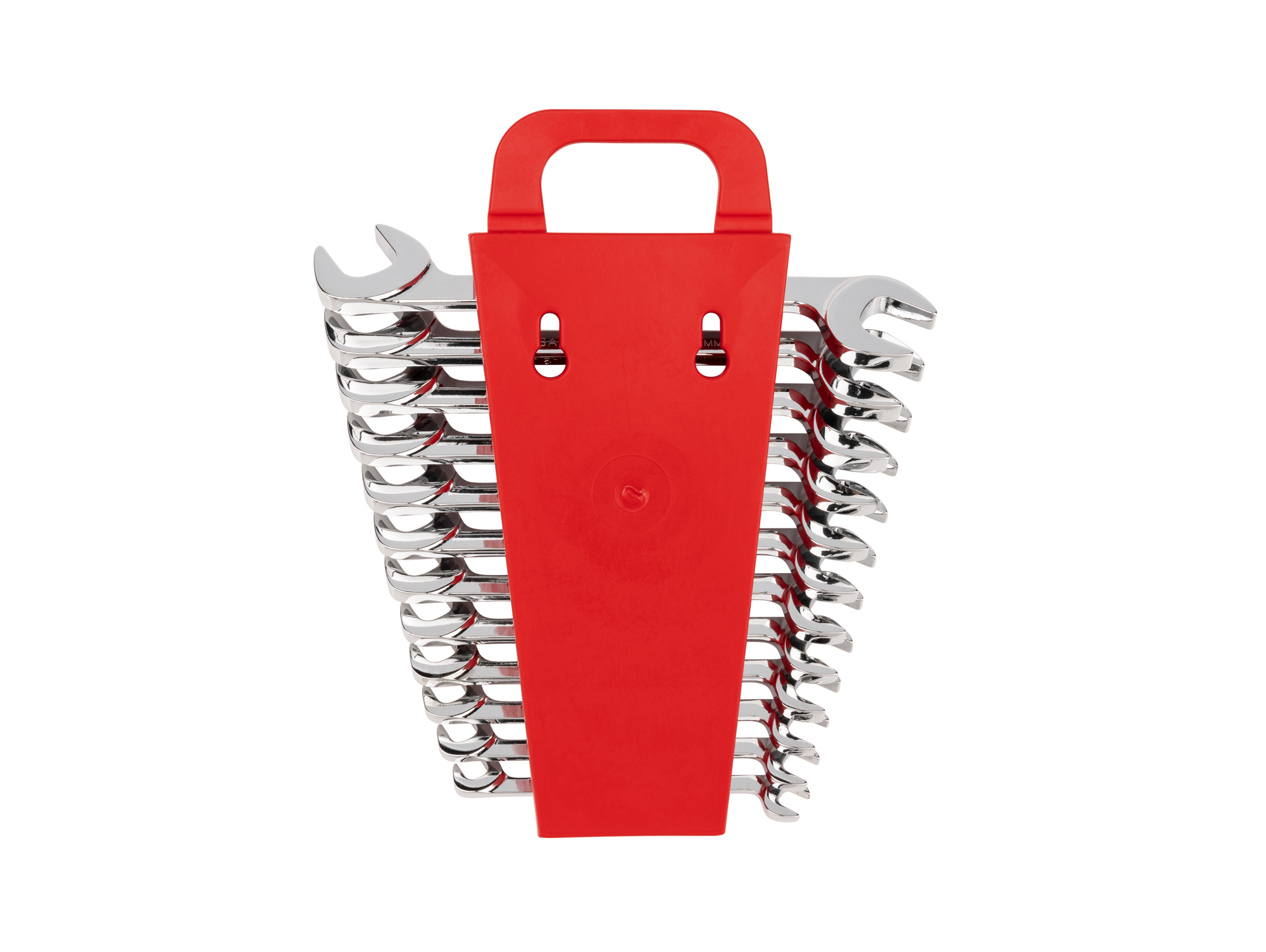 TEKTON Angle Head Open End Wrench Set with Holder, 12-Piece (8-19 mm) (Chrome Finish)
