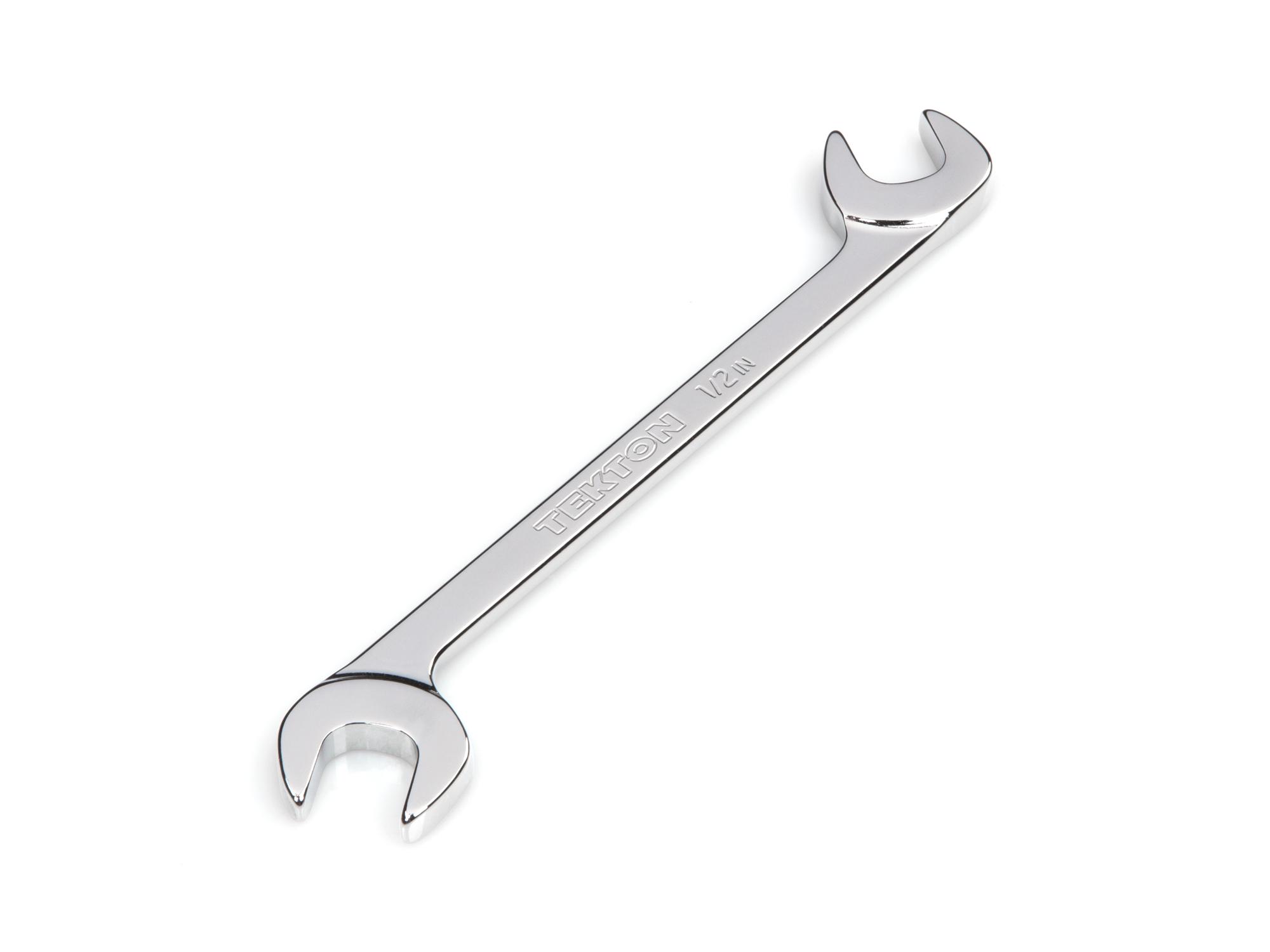 Front-right angle view of Tekton 1/2 inch angle head wrench set. Item #WAE83013