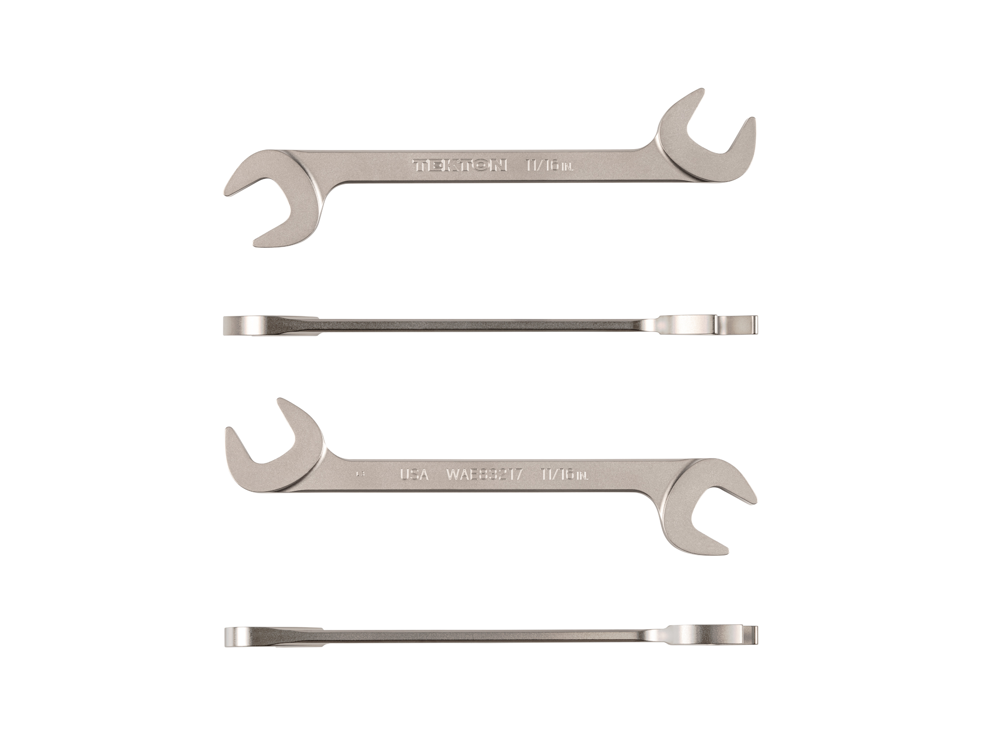 TEKTON 11/16 Inch Angle Head Open End Wrench