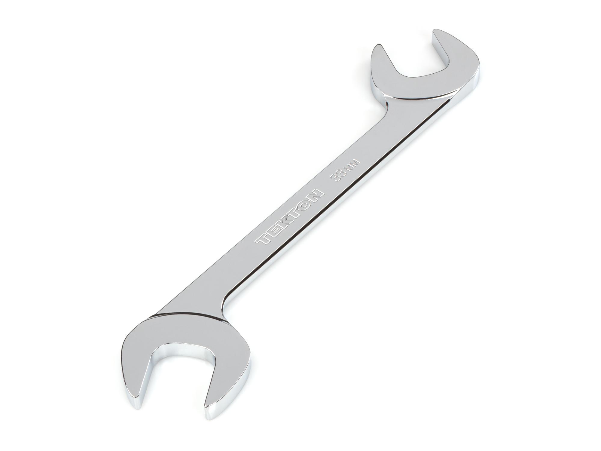 Front-right angle view of Tekton 33 millimeter angle head wrench. Item #WAE84033