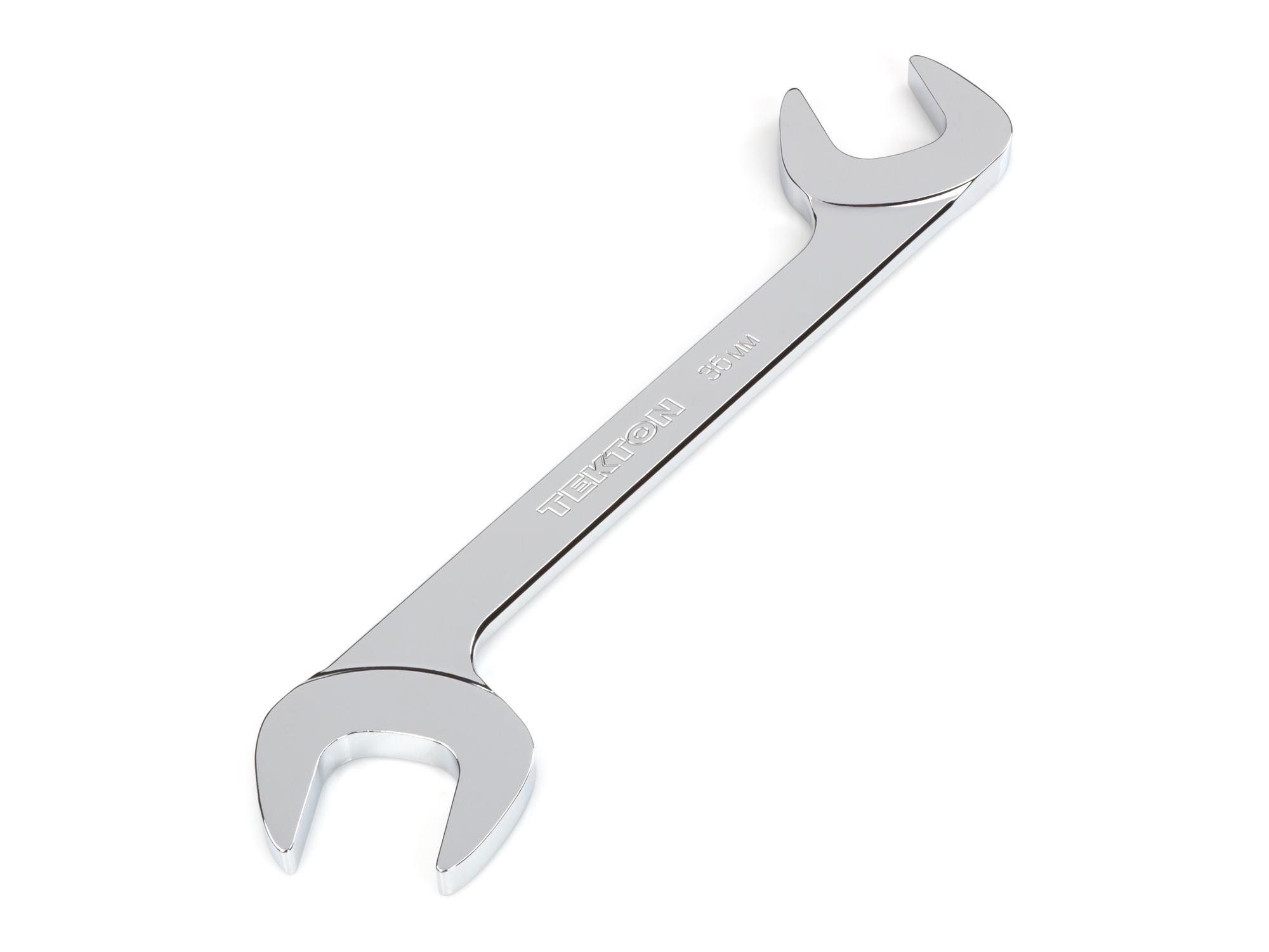 Front-right angle view of Tekton angle head wrench. Item #WAE84036