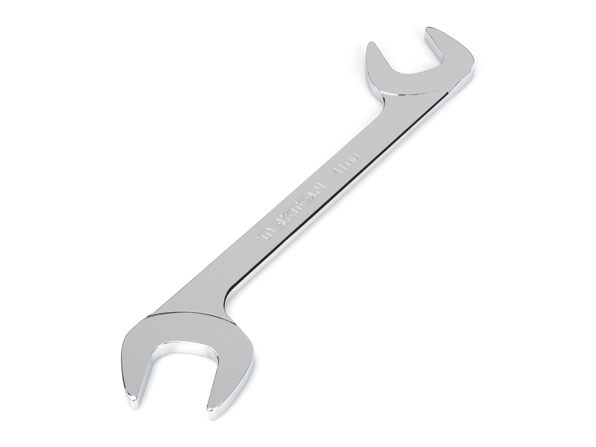 Front-right angle view of Tekton 41 millimeter angle head wrench set. Item #X52