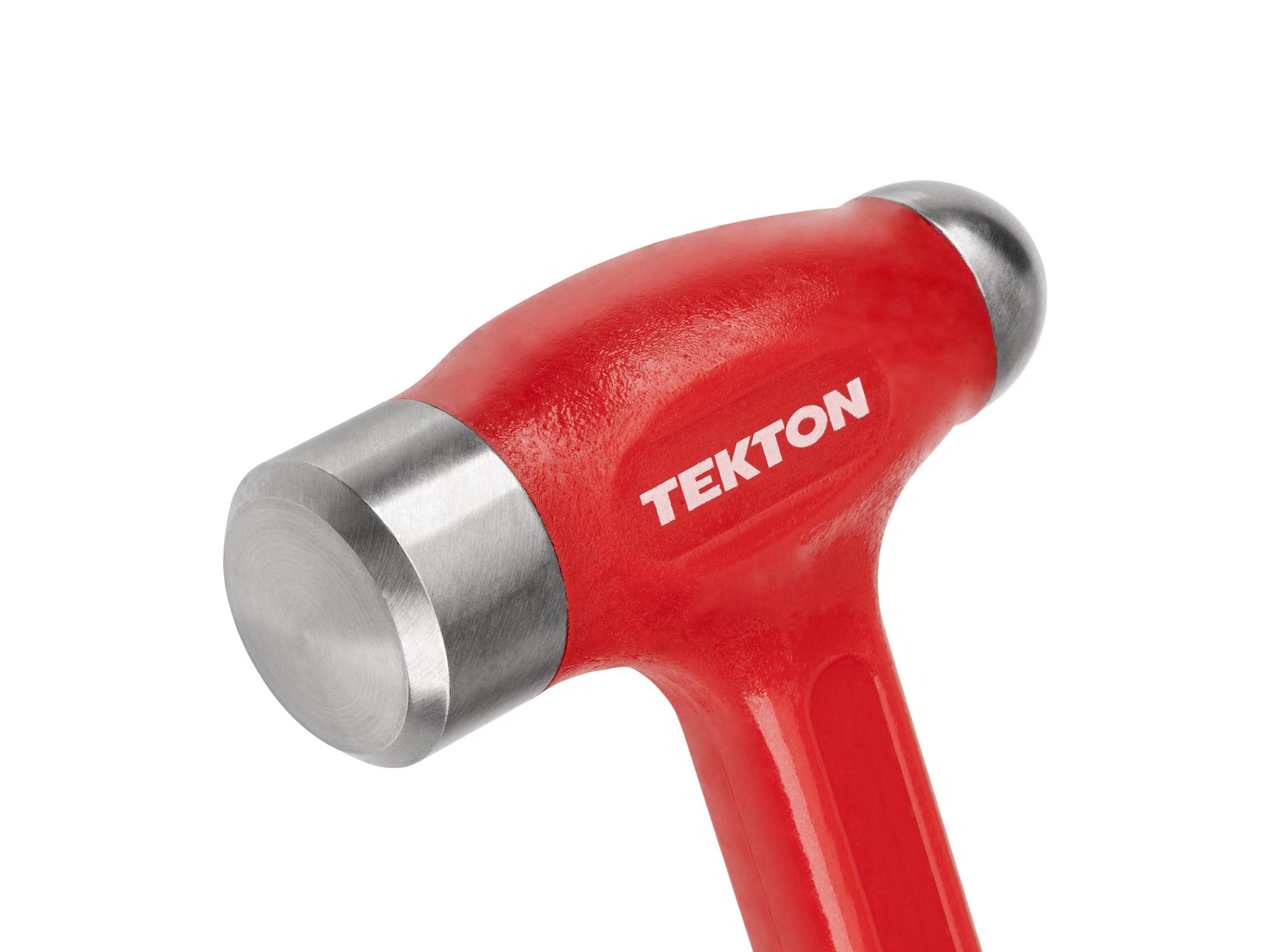 Closeup view of Tekton ball peen hammer. Item #HDB50036