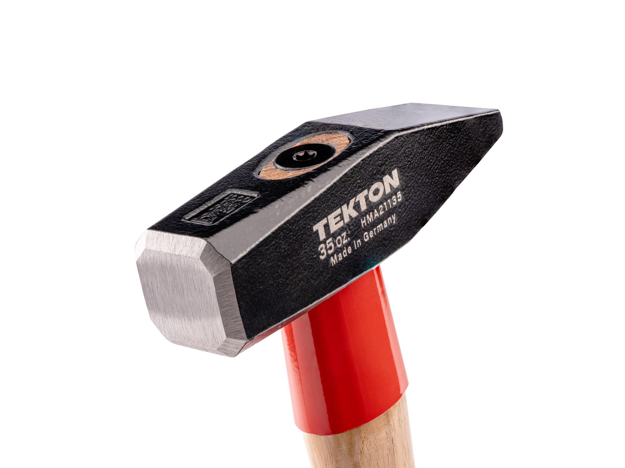 Closeup view of Tekton ball peen hammer. Item #HMA21135