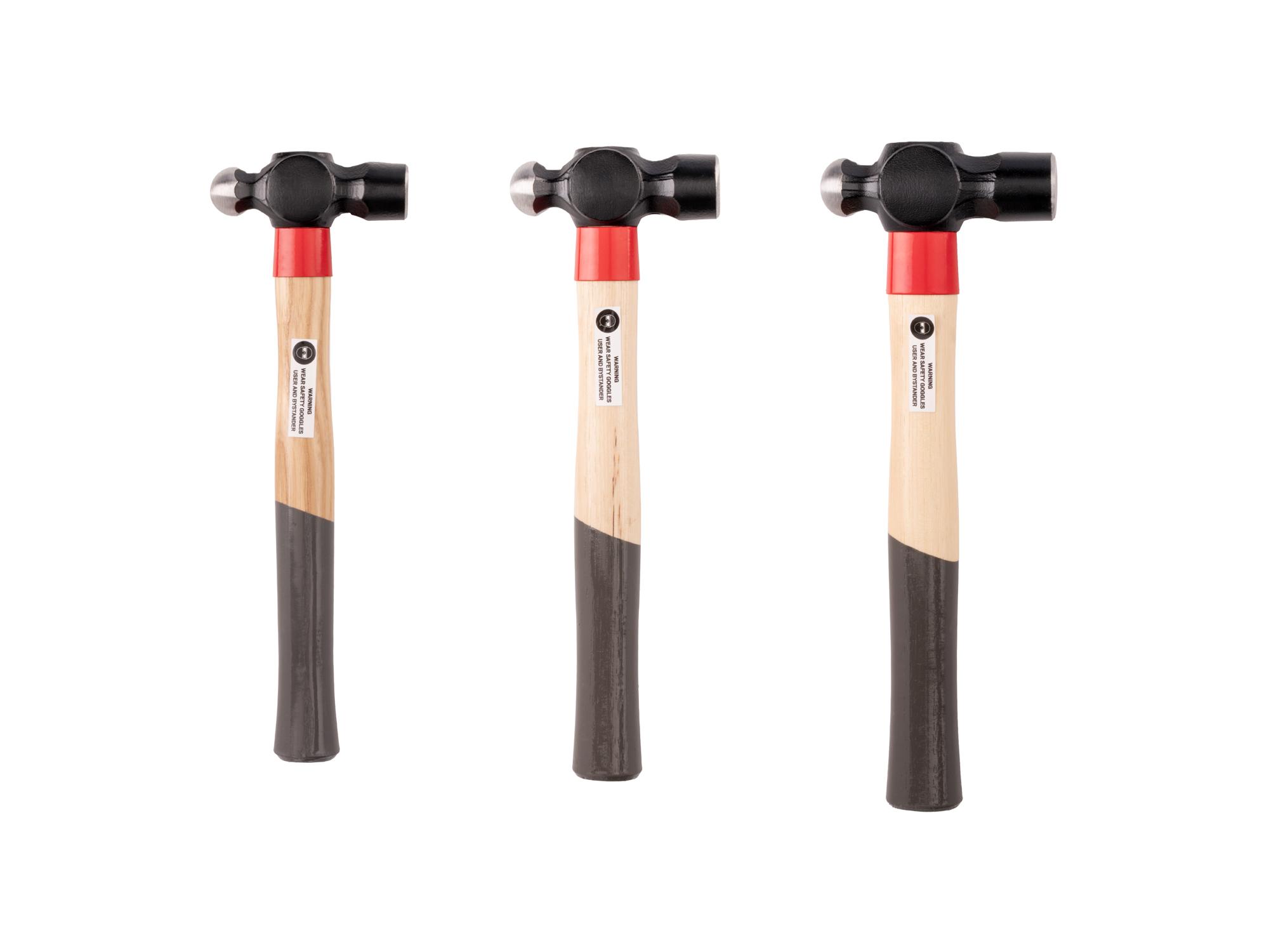 Back view of Tekton ball peen hammer set. Item #HMA95001
