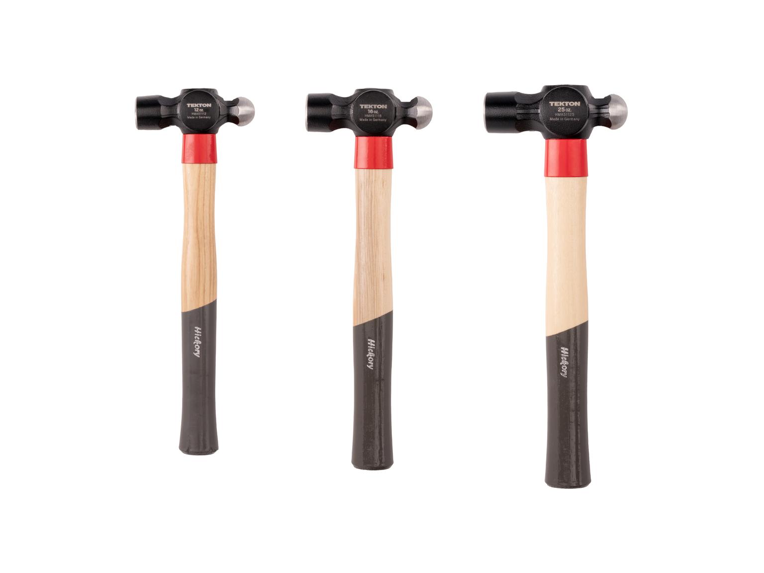 ZEONHAK 4 PCS Ball Peen Hammer, 8 OZ,16 OZ, 24 OZ, 32 OZ Ball Peen Hammer Set With Wooden Handle And Non-Slip Shock Absorbing Grip For Metal Rivetc