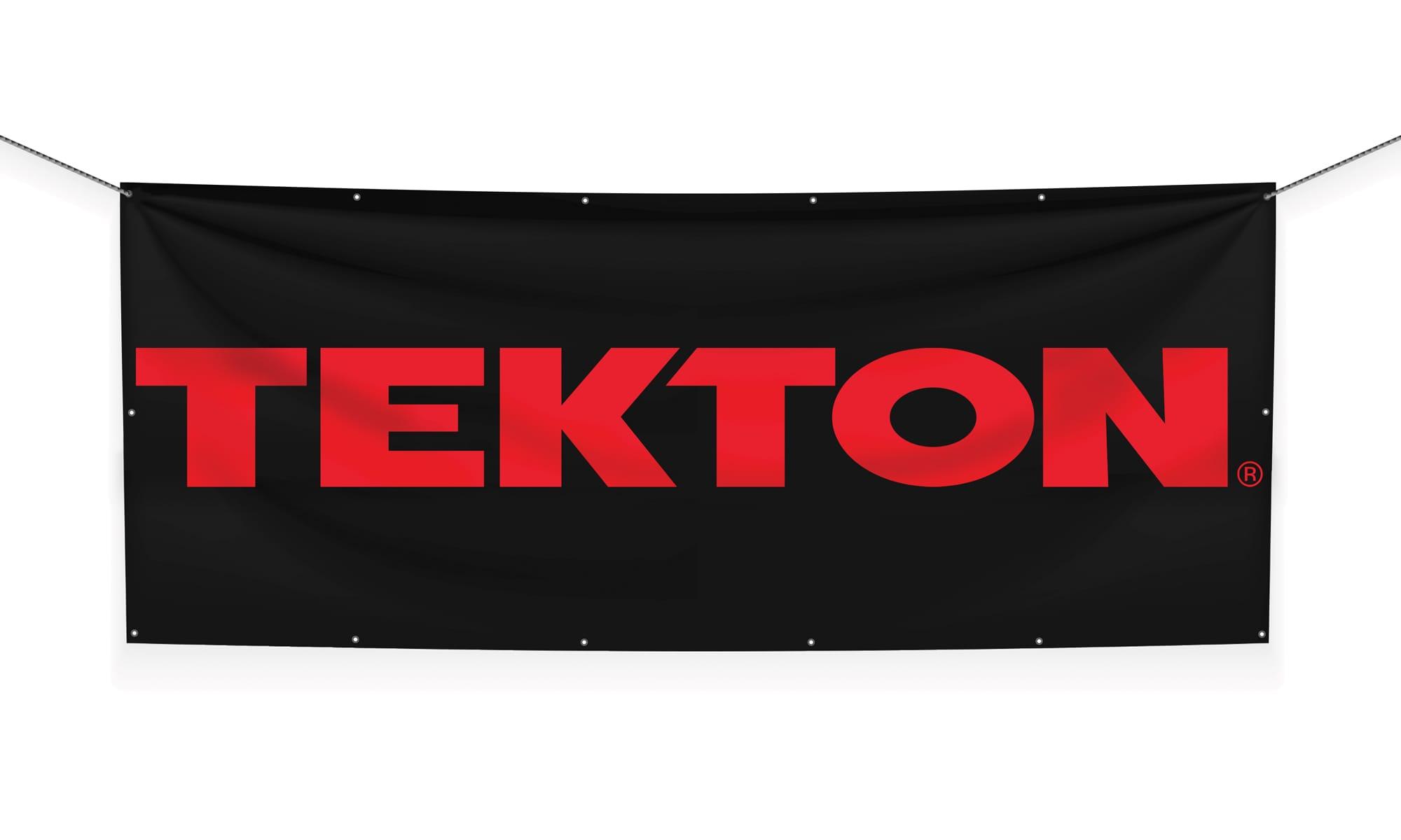 Front view of Tekton banner. Item #APG53001