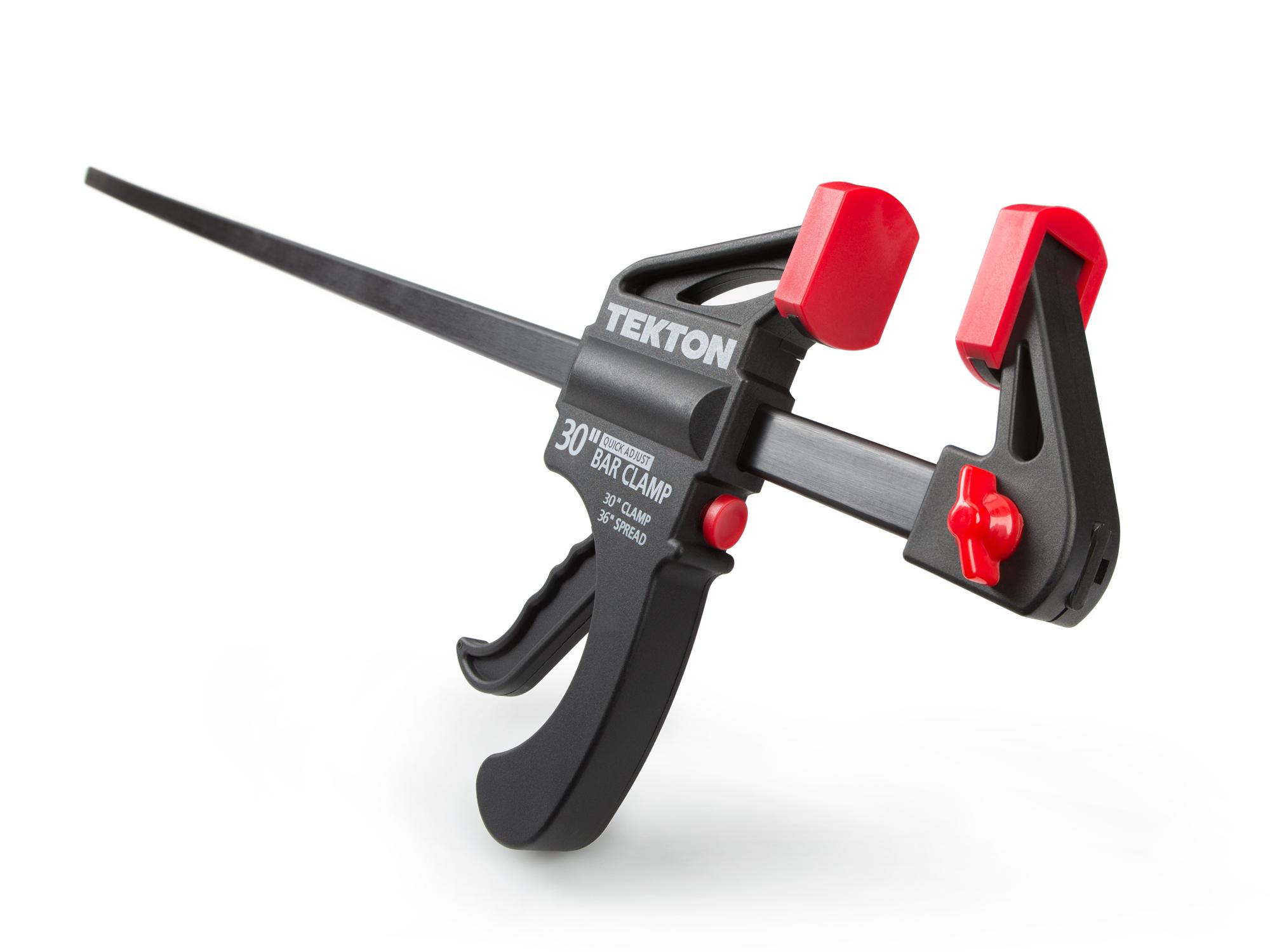 Front-right angle view of Tekton bar clamp. Item #39185
