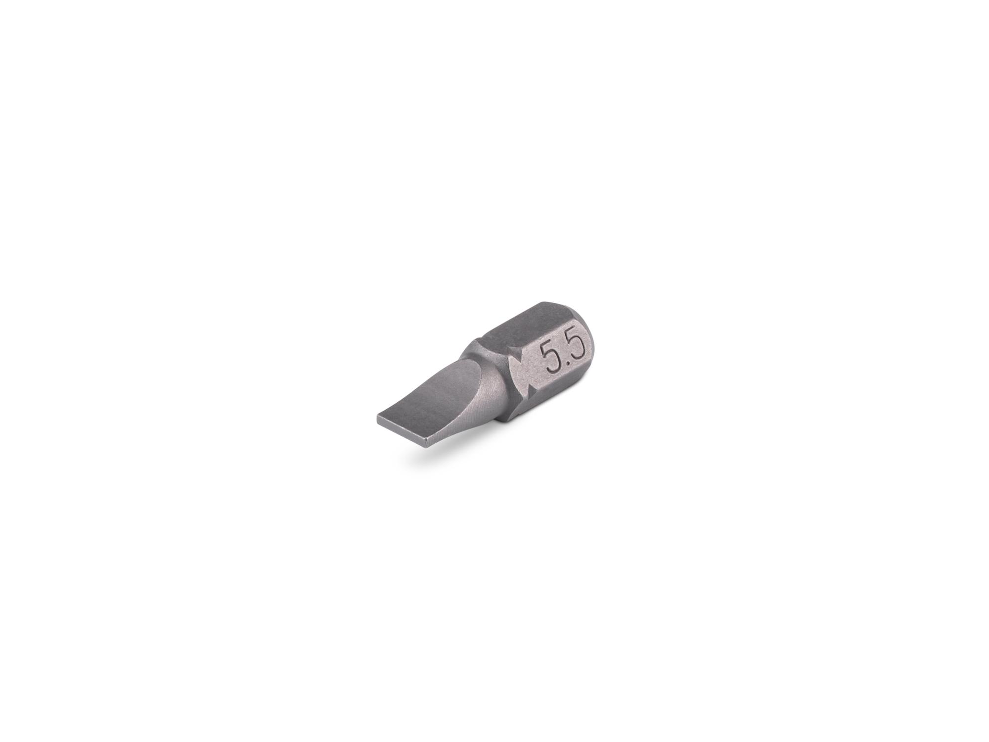 TEKTON 5.5 mm Slotted Insert Bit, 0.75 Inch Length (1/4 in. Hex Shank)