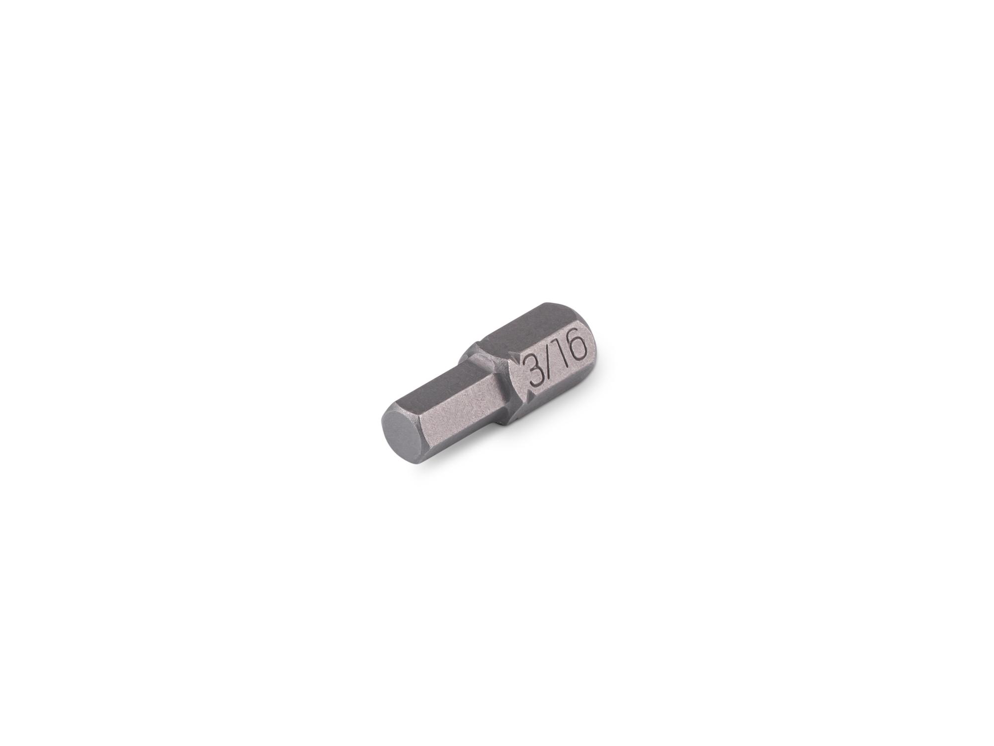 TEKTON 3/16 Inch Hex Insert Bit, 0.75 Inch Length (1/4 in. Hex Shank)
