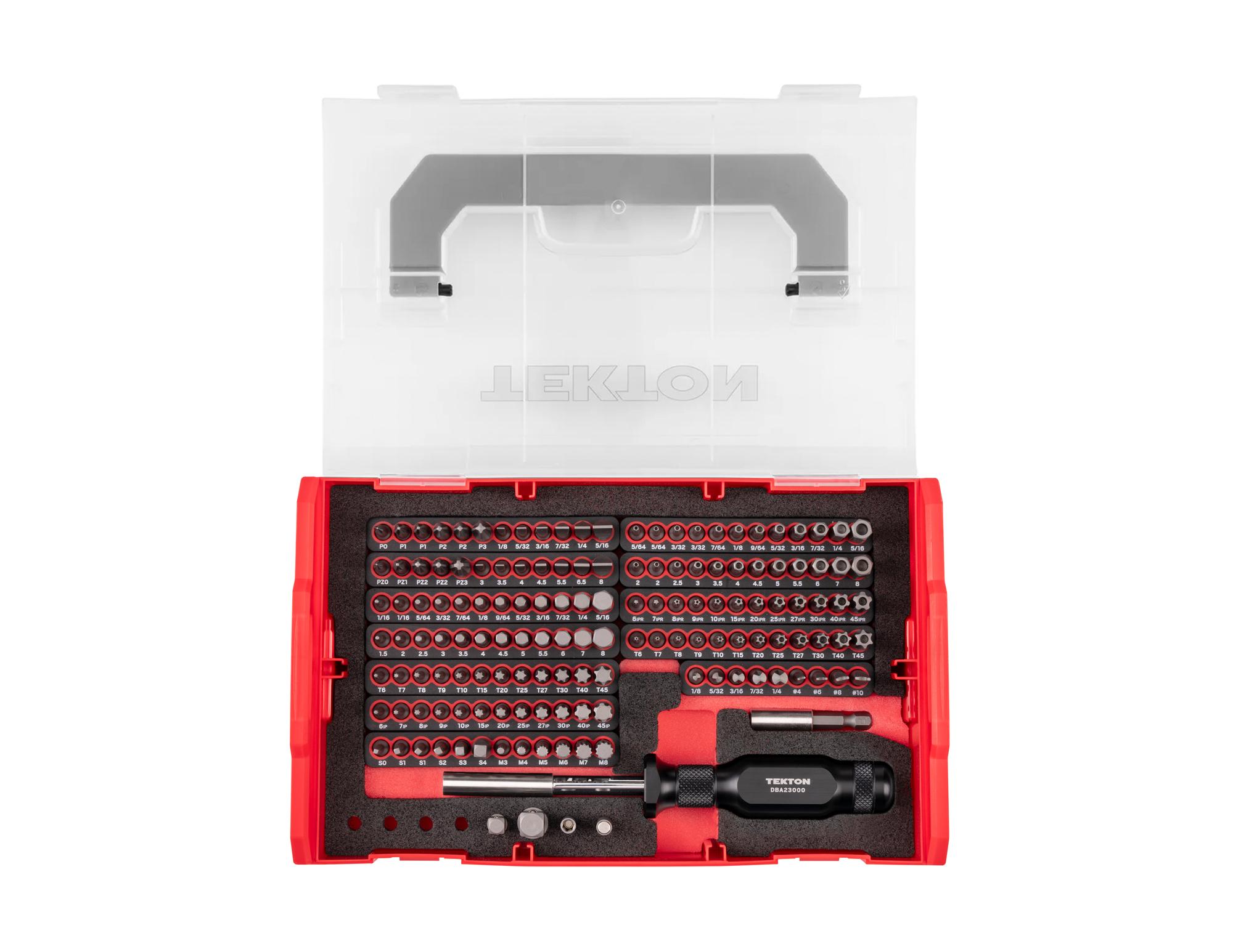 Aluminum Handle Bit Driver and Insert Bit Set with Mini Stacking Tool Box (147-Piece)