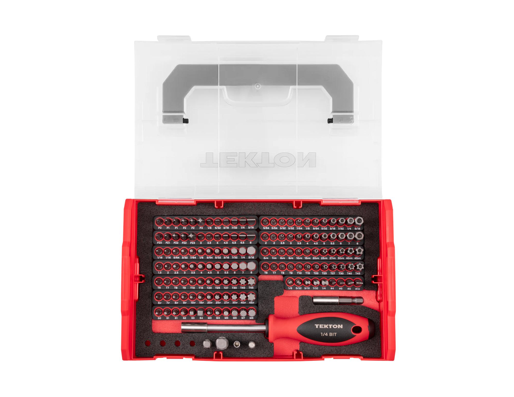 Molded Handle Bit Driver and Insert Bit Set with Mini Stacking Tool Box (147-Piece)