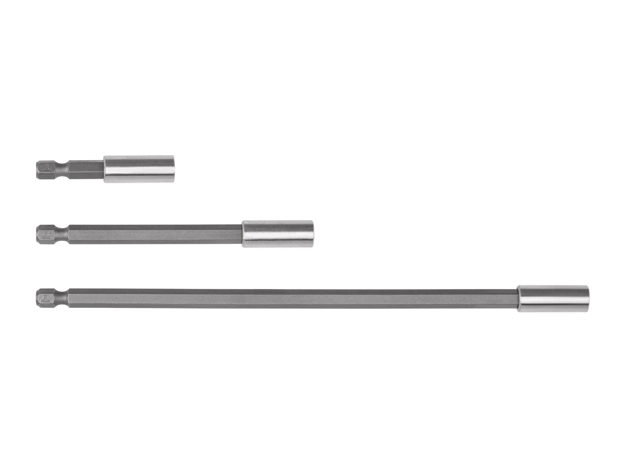 Top view of Tekton 2, 4, 8 inch bit set. Item #DZA93001