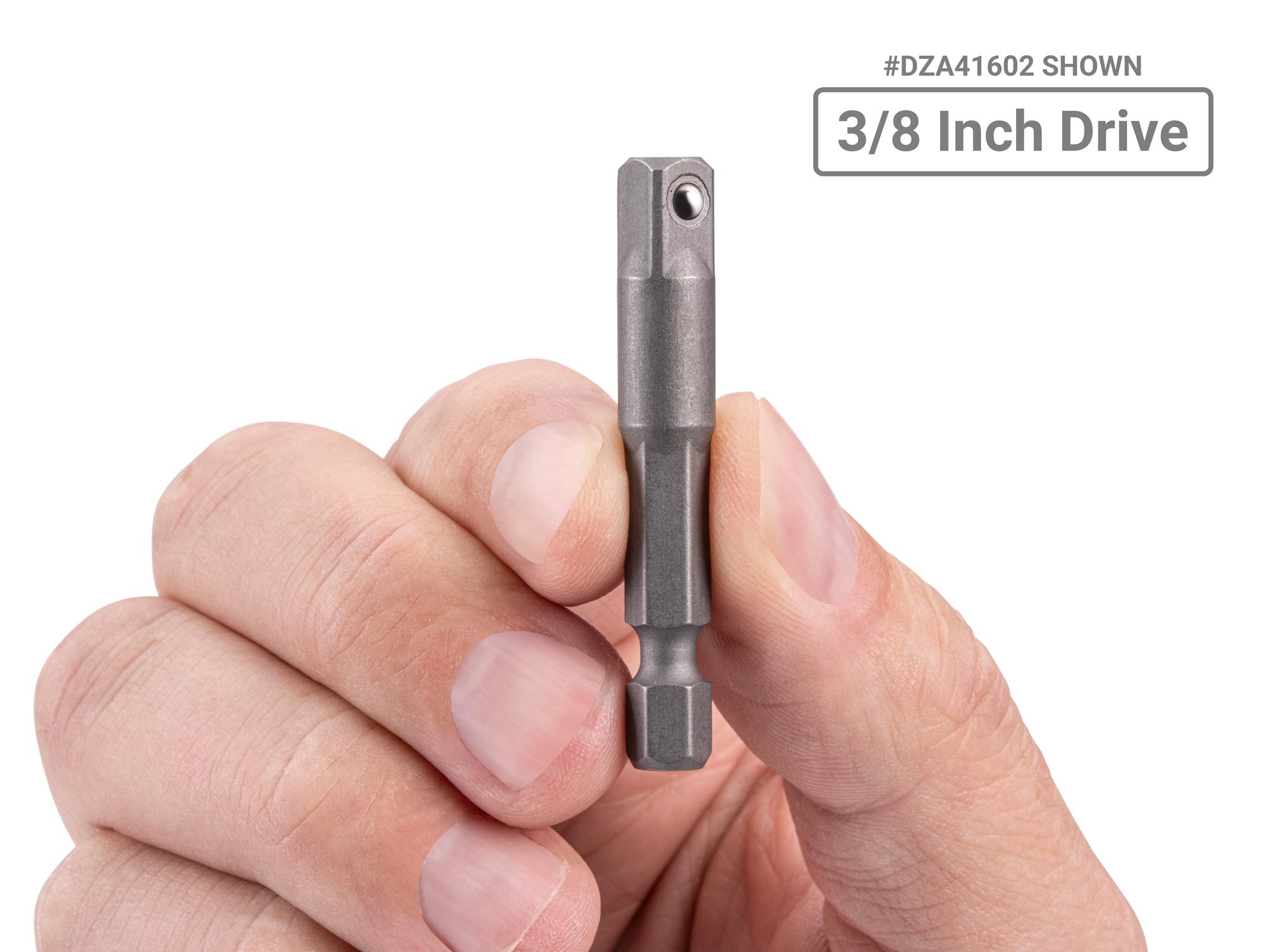 Person holding Tekton bit set. Item #DZA93002