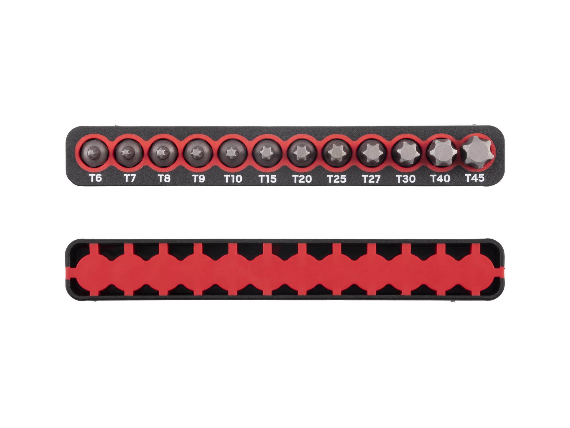 Side view of Tekton rail bit set. Item #DZB93003