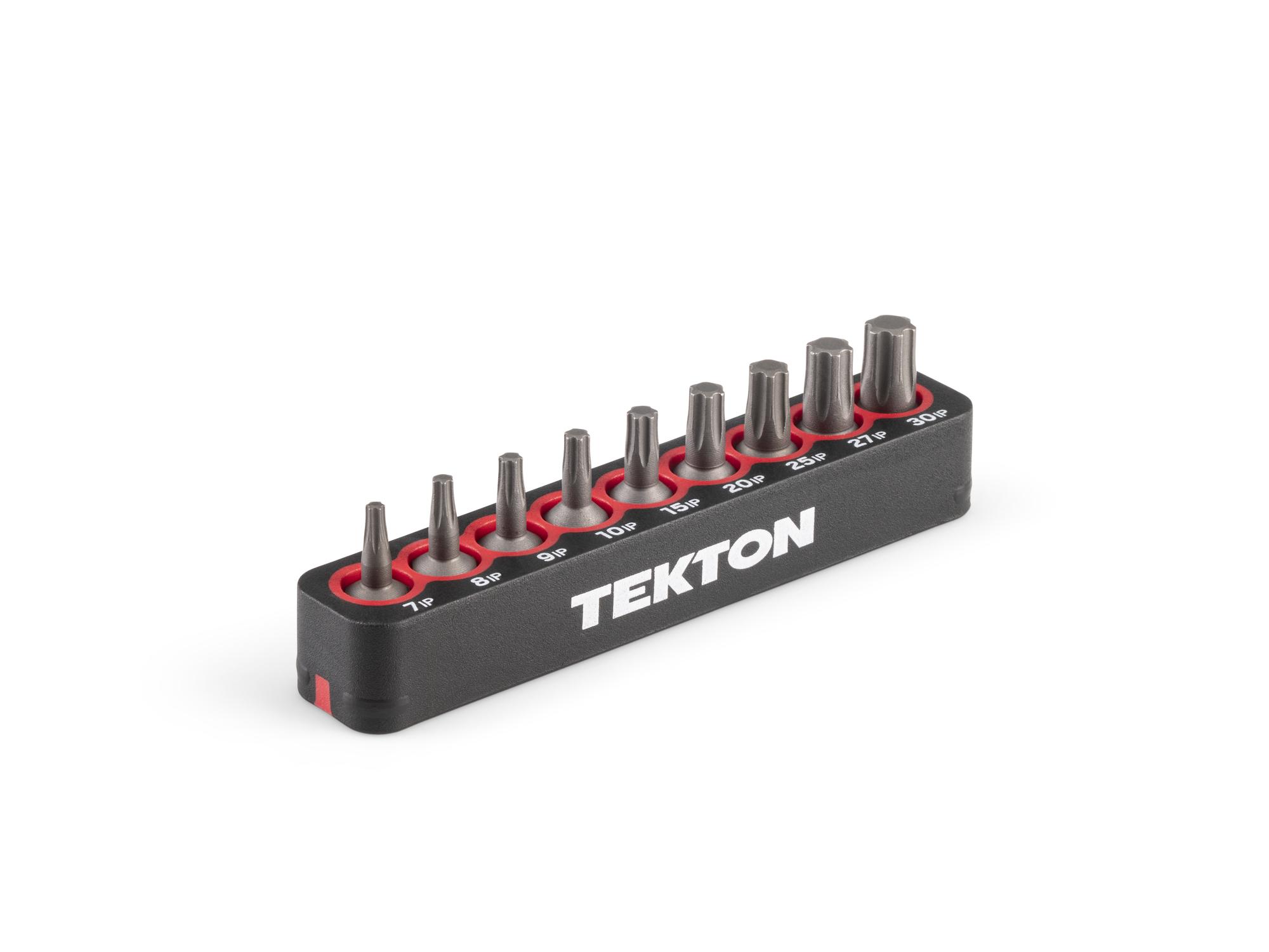 TEKTON Star Plus Insert Bit Set (0.75 Inch Length) with Rail, 9-Piece (7IP - 30IP) - 1/4 in. Hex Shank