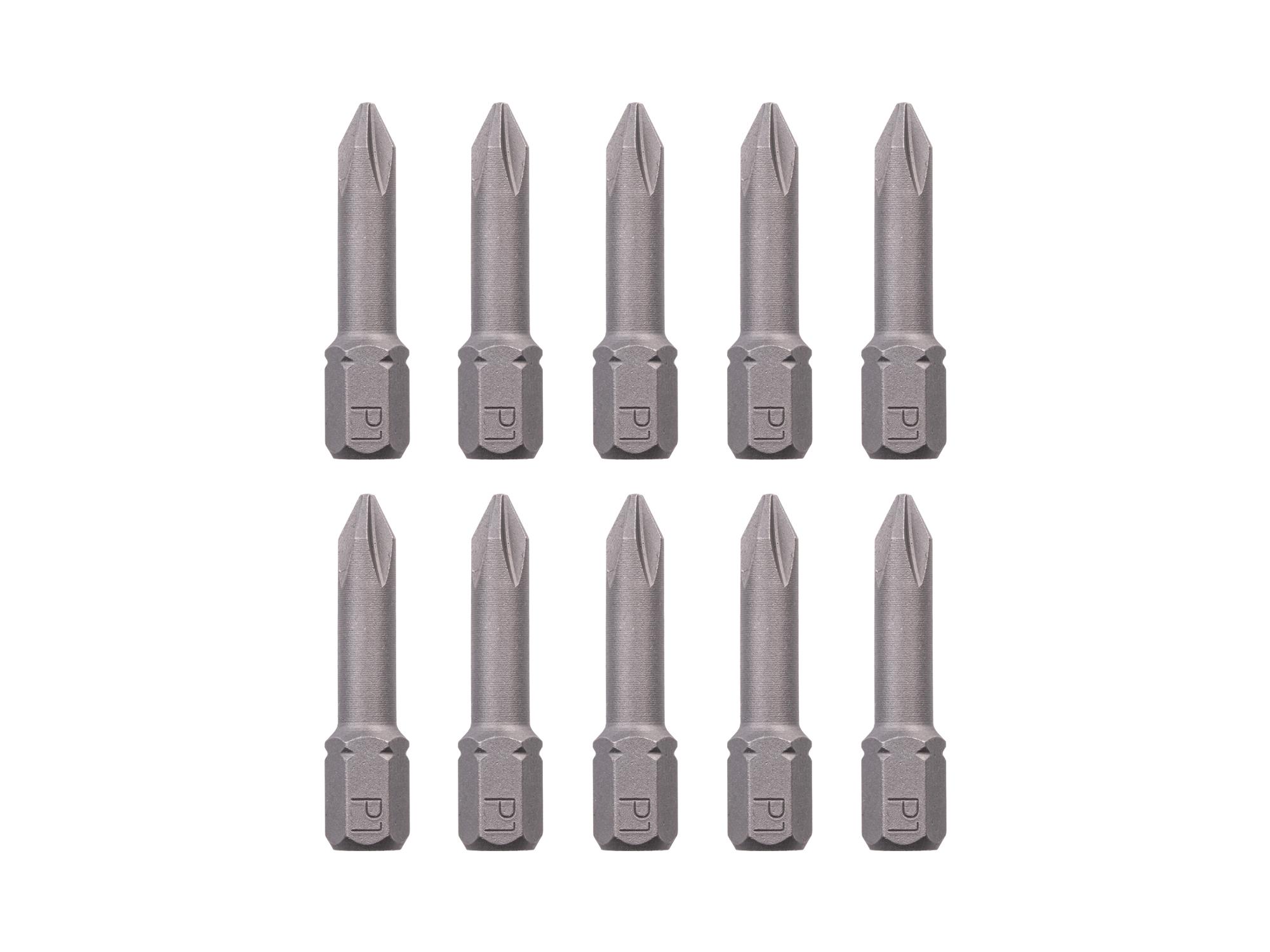 TEKTON P1 Phillips Insert Bits, 1.18 Inch Length (10-Pack) - 1/4 in. Hex Shank