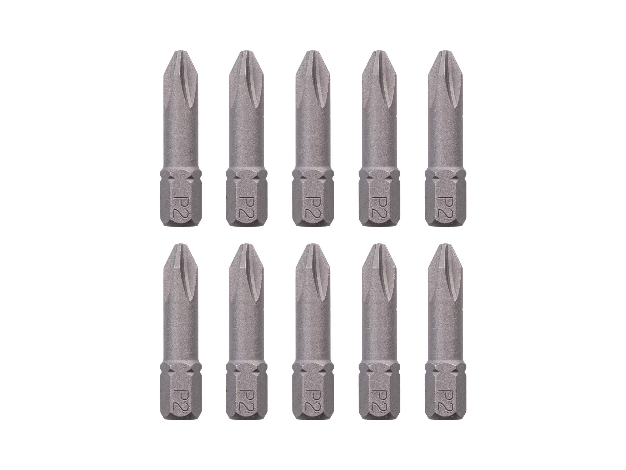 TEKTON P2 Phillips Insert Bits, 1.18 Inch Length (10-Pack) - 1/4 in. Hex Shank