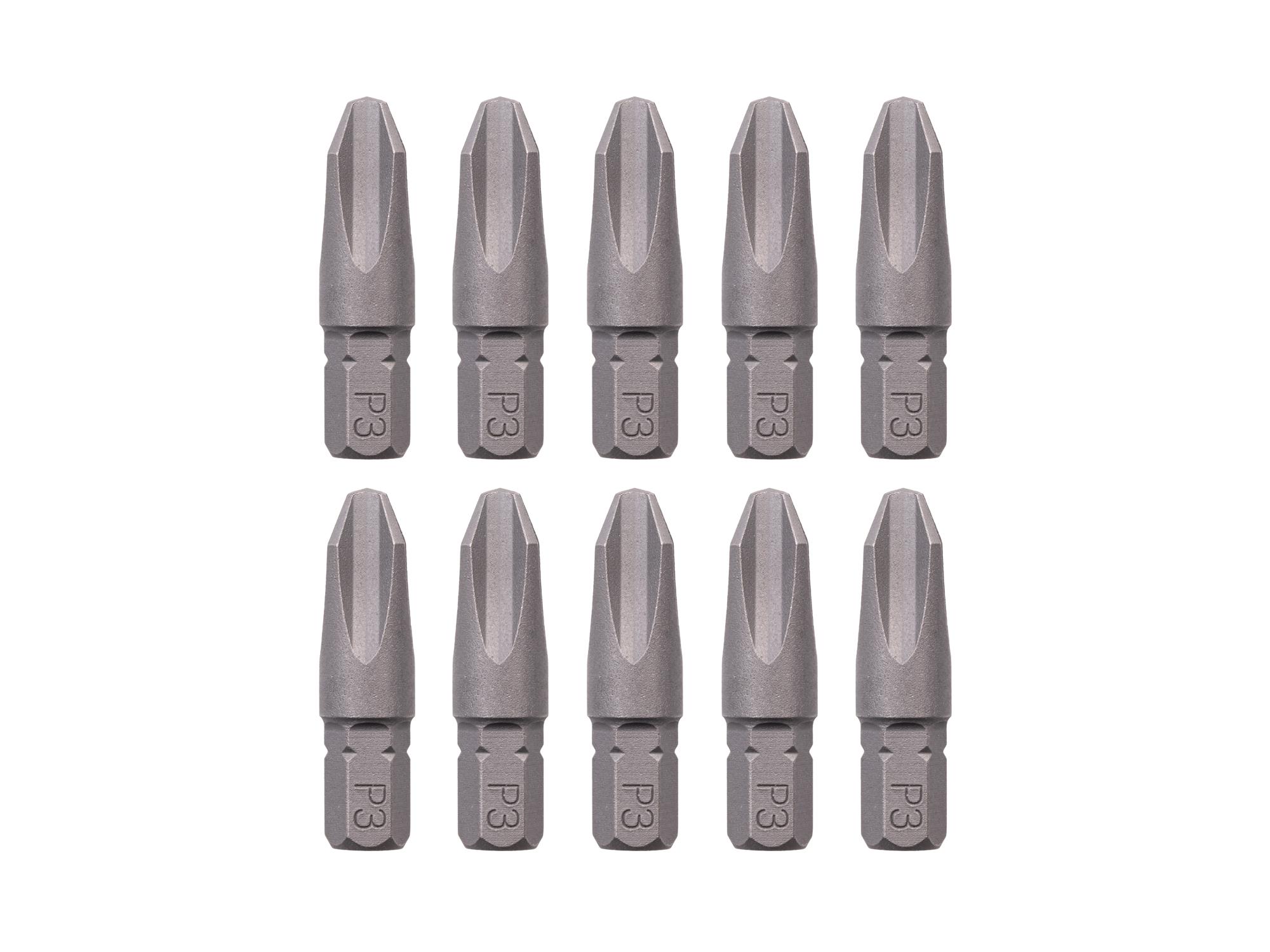 TEKTON P3 Phillips Insert Bits, 1.18 Inch Length (10-Pack) - 1/4 in. Hex Shank