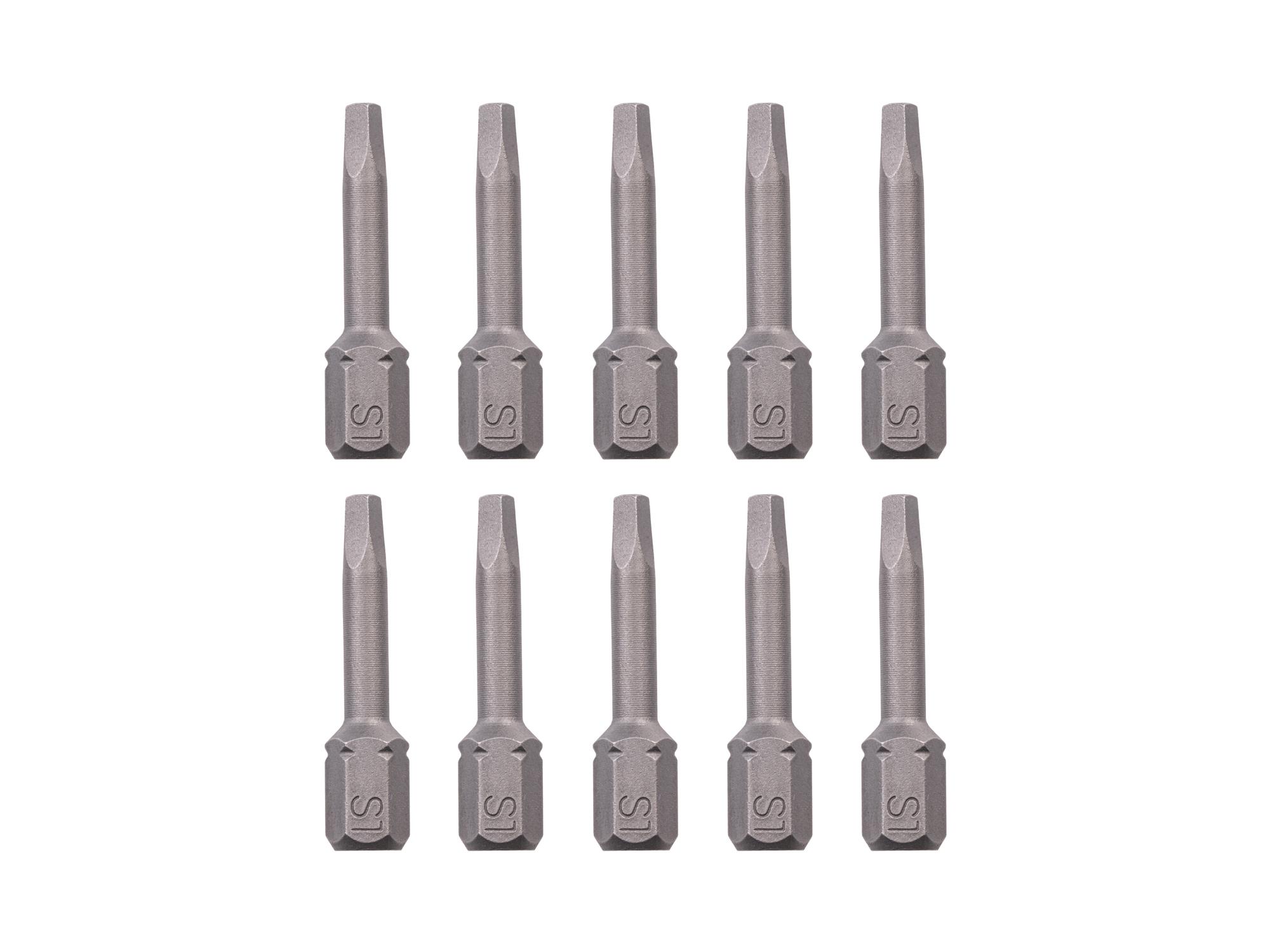 TEKTON S1 Square Insert Bits, 1.18 Inch Length (10-Pack) - 1/4 in. Hex Shank