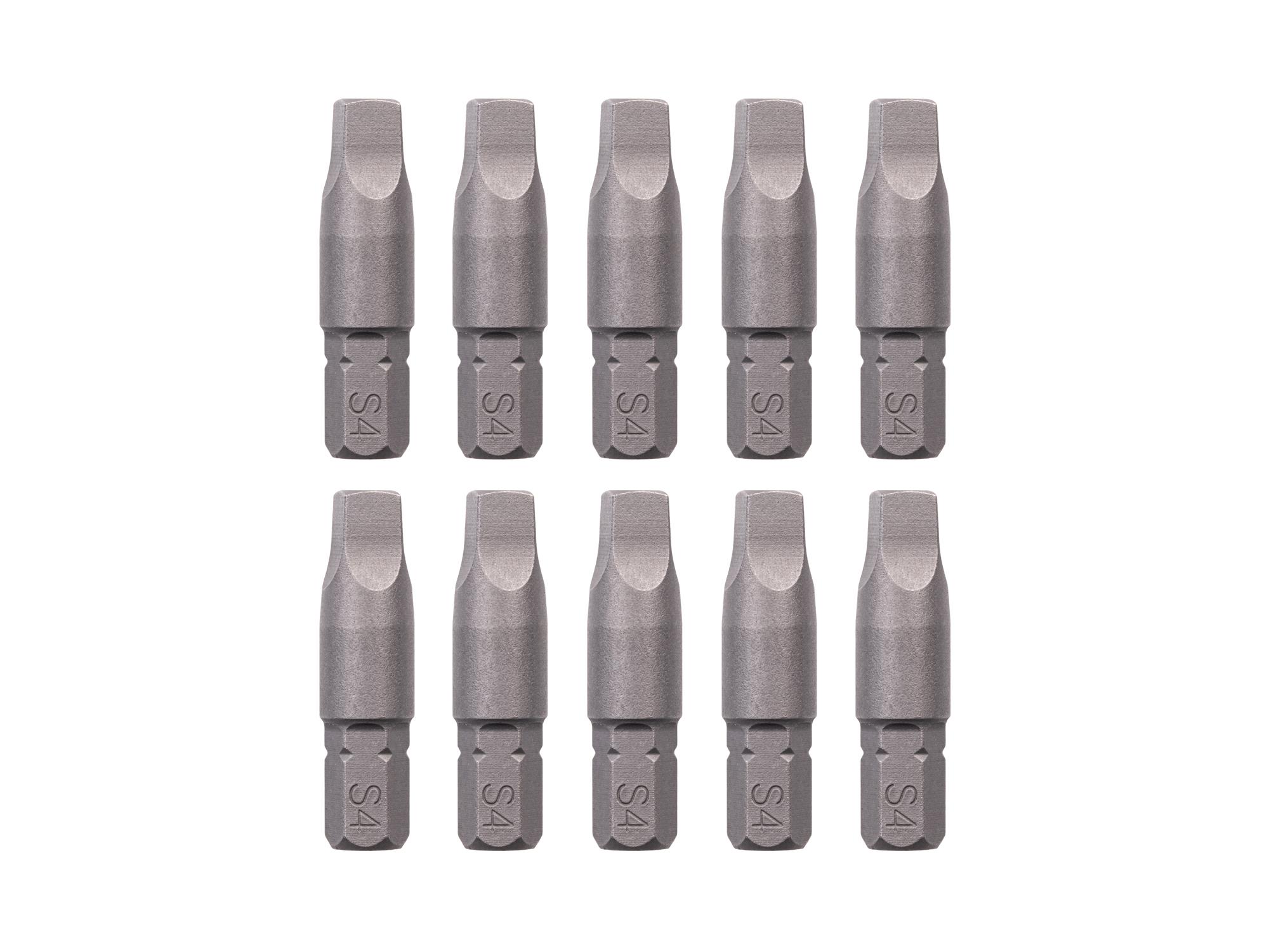 TEKTON S4 Square Insert Bits, 1.18 Inch Length (10-Pack) - 1/4 in. Hex Shank