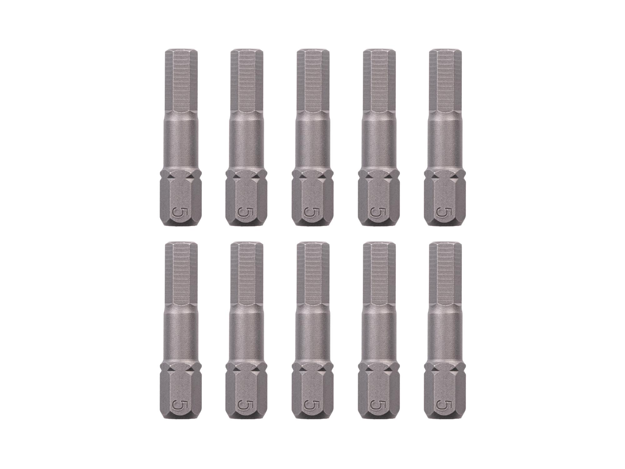 TEKTON 5 mm Hex Insert Bits, 1.18 Inch Length (10-Pack) - 1/4 in. Hex Shank