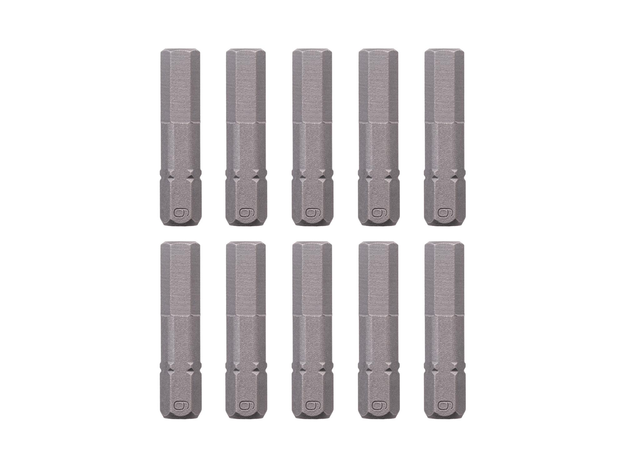 TEKTON 6 mm Hex Insert Bits, 1.18 Inch Length (10-Pack) - 1/4 in. Hex Shank