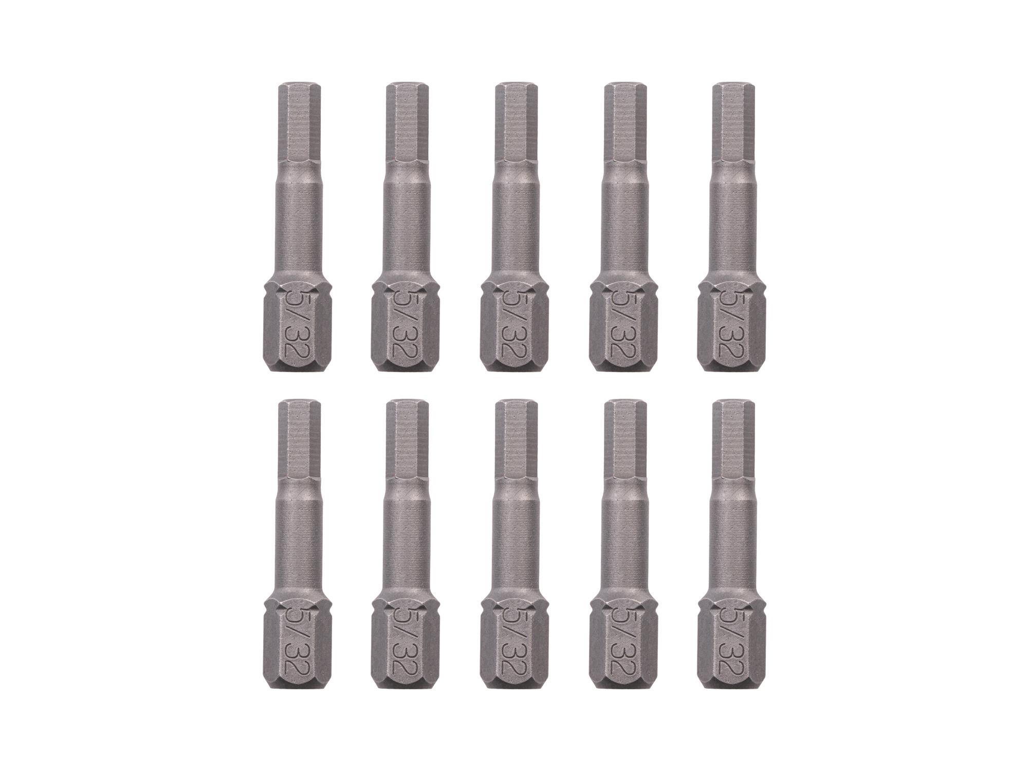TEKTON 5/32 Inch Hex Insert Bits, 1.18 Inch Length (10-Pack) - 1/4 in. Hex Shank