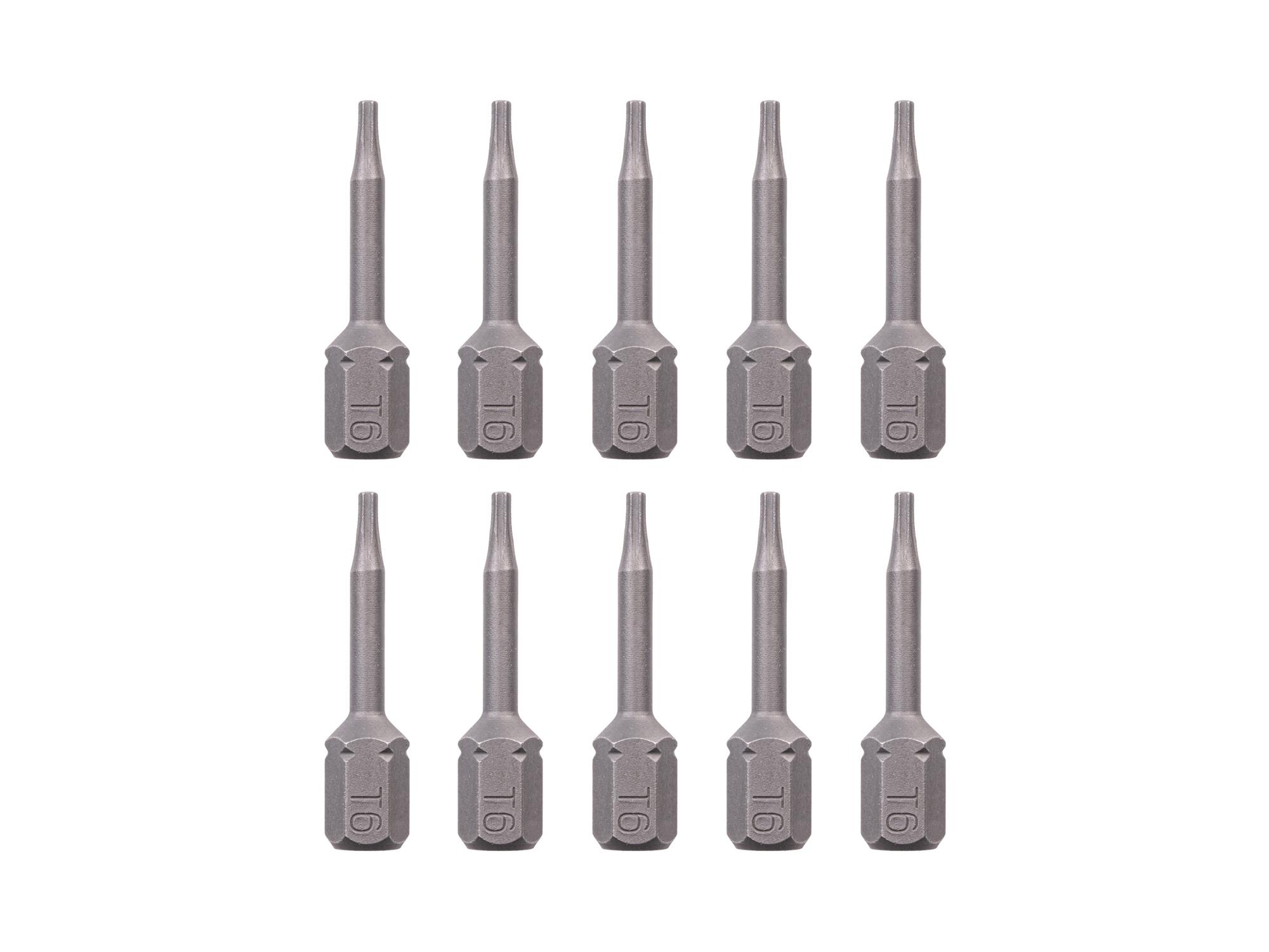TEKTON T6 Star Insert Bits, 1.18 Inch Length (10-Pack) - 1/4 in. Hex Shank