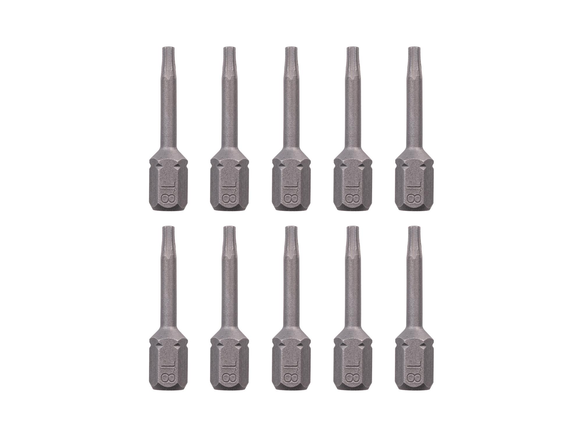 TEKTON T8 Star Insert Bits, 1.18 Inch Length (10-Pack) - 1/4 in. Hex Shank