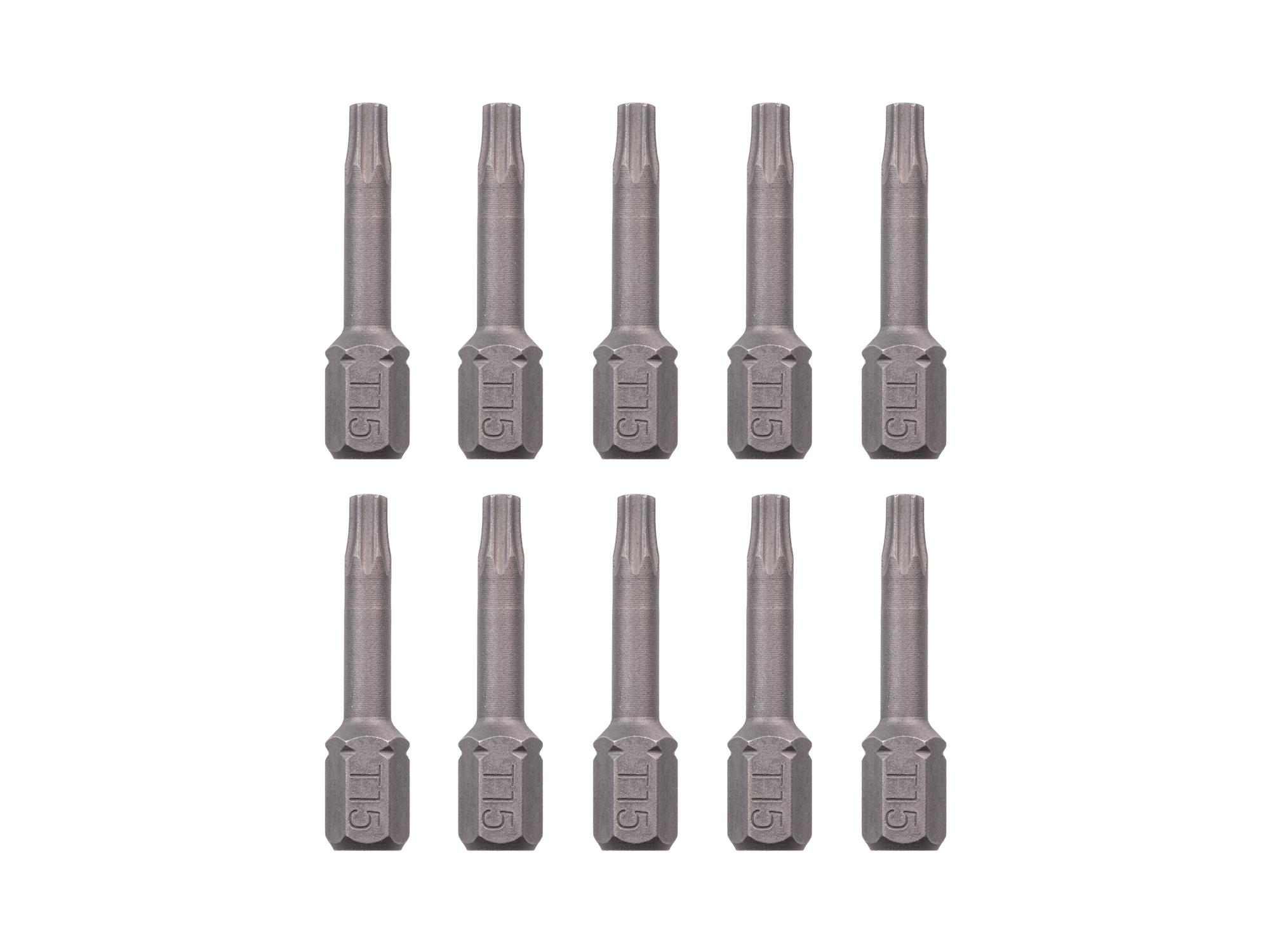 TEKTON T15 Star Insert Bits, 1.18 Inch Length (10-Pack) - 1/4 in. Hex Shank