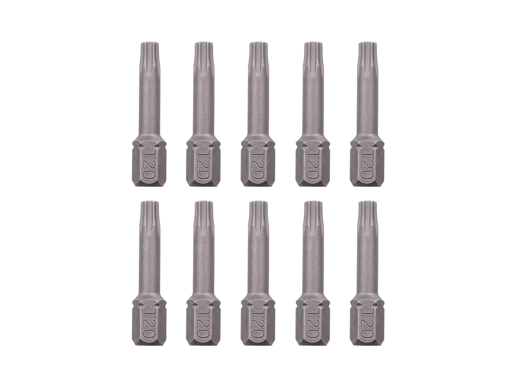 TEKTON T20 Star Insert Bits, 1.18 Inch Length (10-Pack) - 1/4 in. Hex Shank