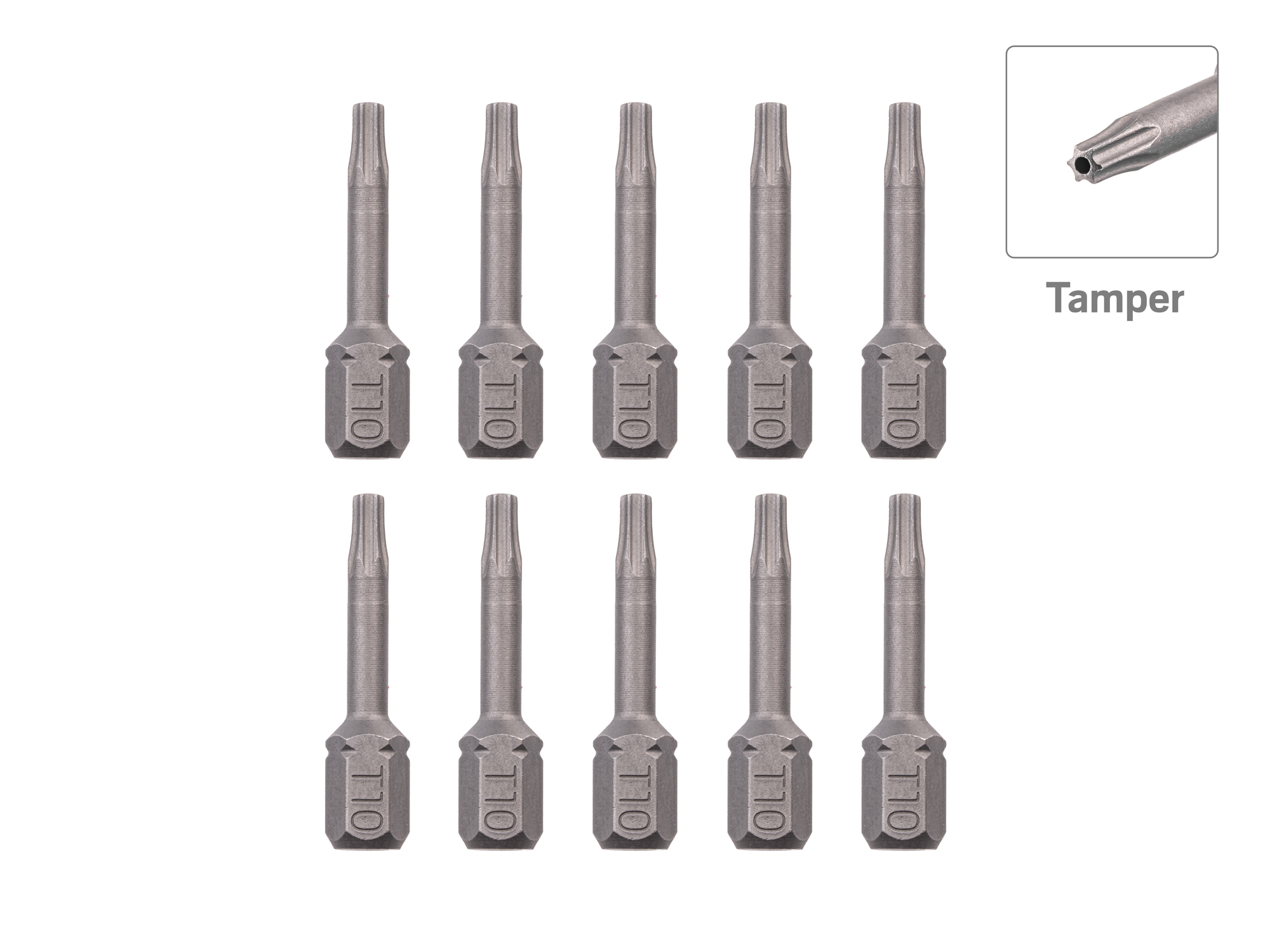 T10 Tamper Star Insert Bits, 1.18 in. Length (10-Pack) | TEKTON