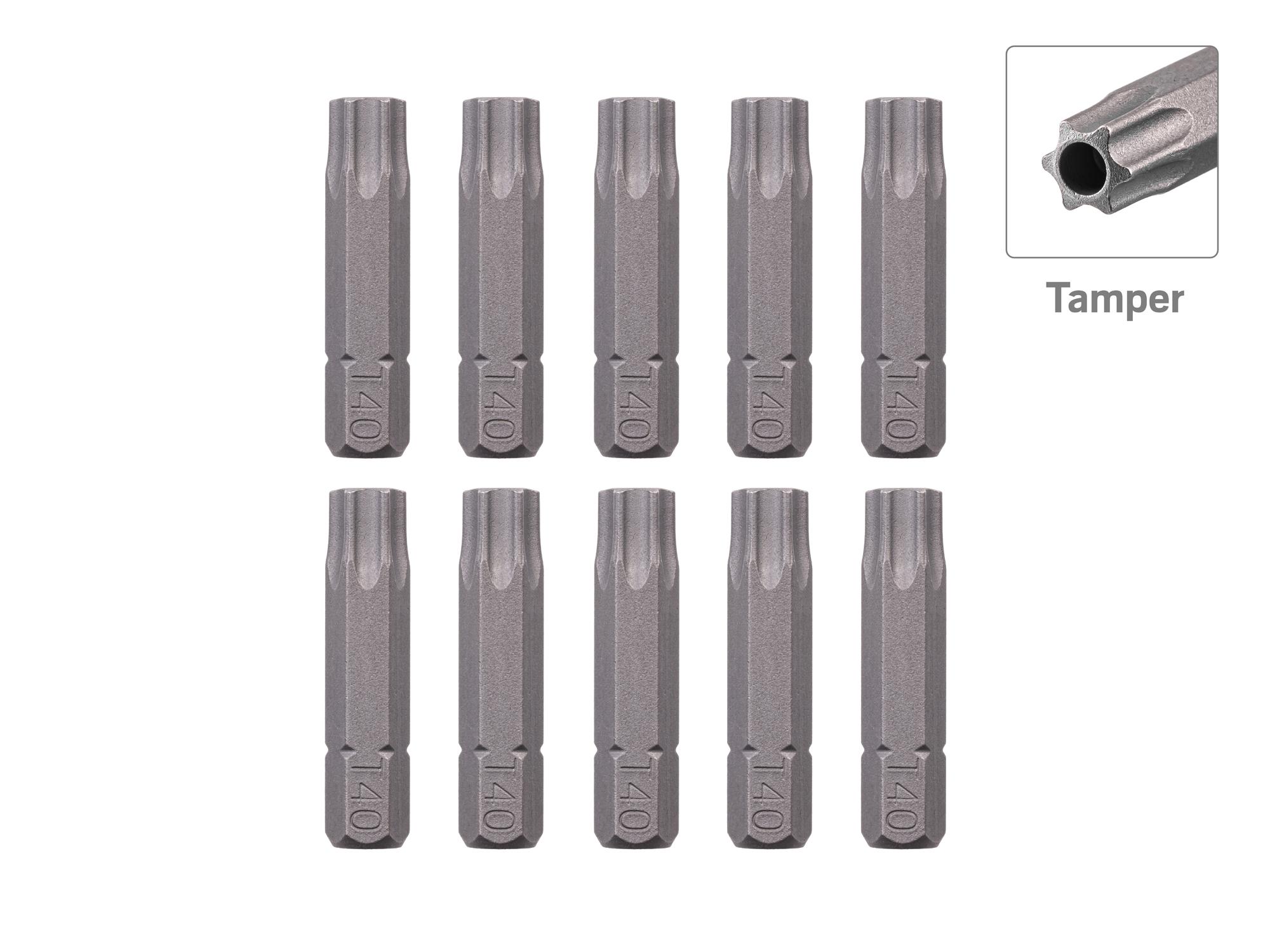 TEKTON T40 Tamper Star Insert Bits, 1.18 Inch Length (10-Pack) - 1/4 in. Hex Shank