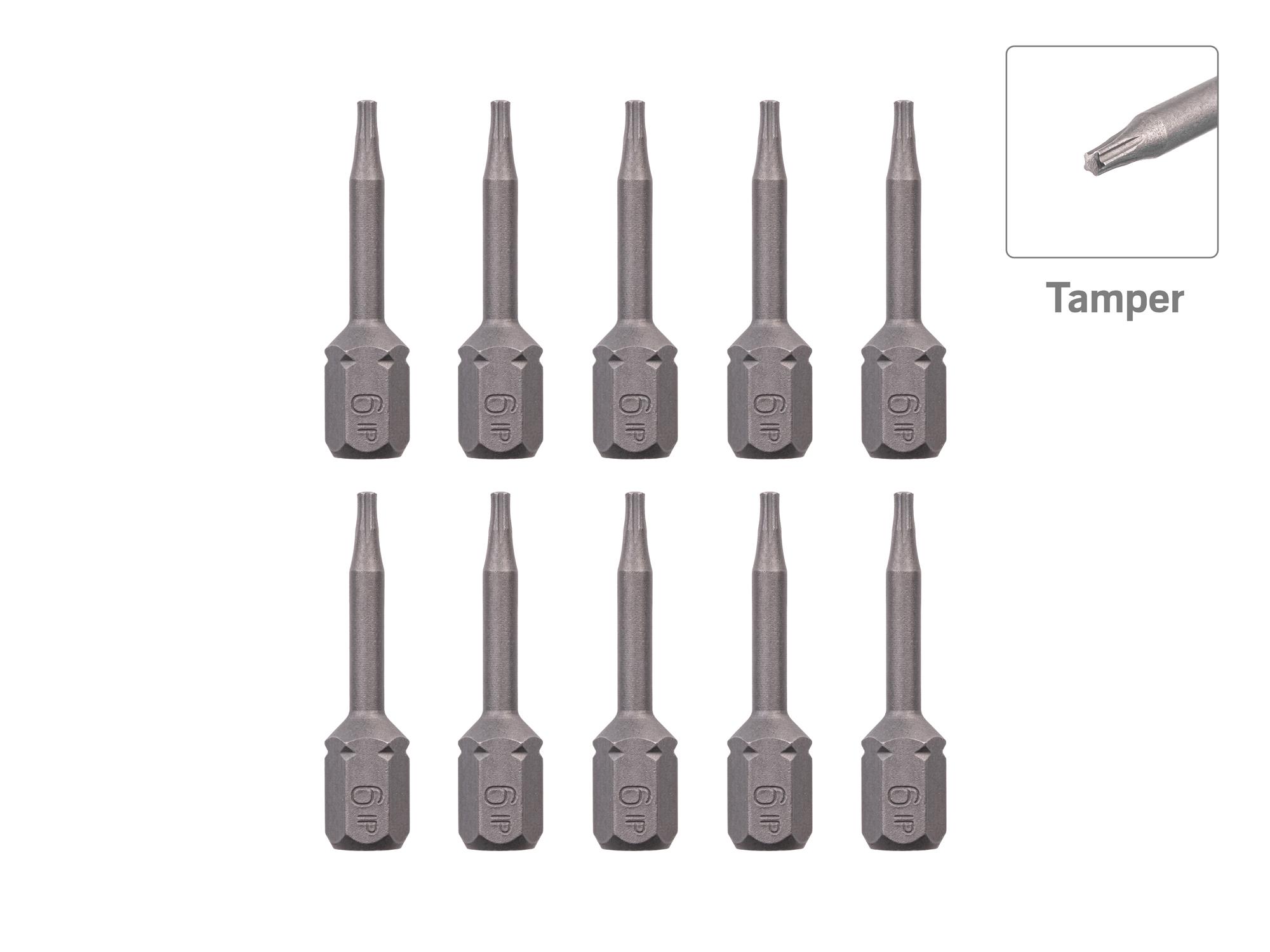 TEKTON 6IPR Tamper Star Plus Insert Bits, 1.18 Inch Length (10-Pack) - 1/4 in. Hex Shank