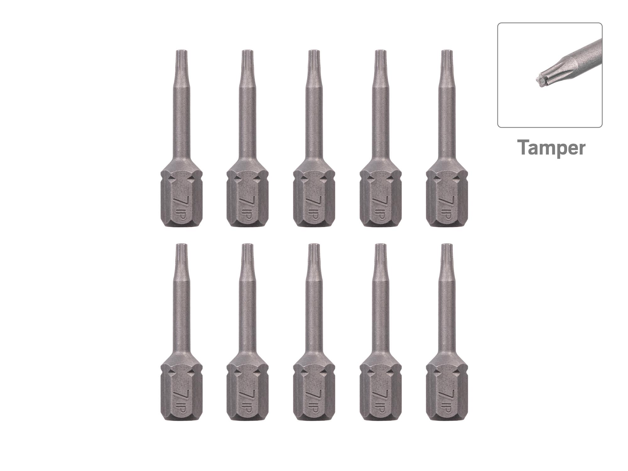 TEKTON 7IPR Tamper Star Plus Insert Bits, 1.18 Inch Length (10-Pack) - 1/4 in. Hex Shank