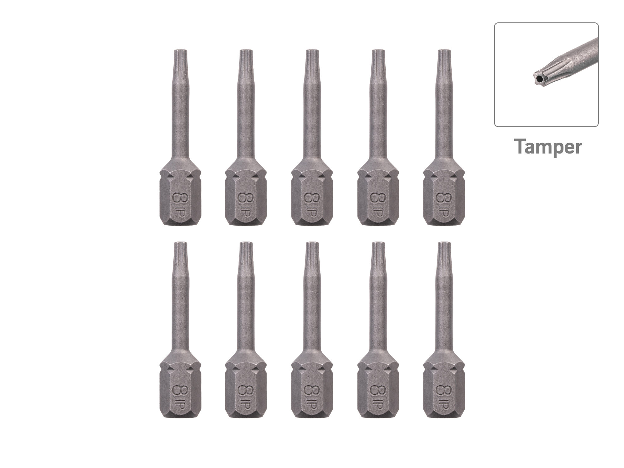 トッテ 8IPR Tamper Star Plus Insert Bits, 1.18 in. Length (10-Pack) | TEKTON