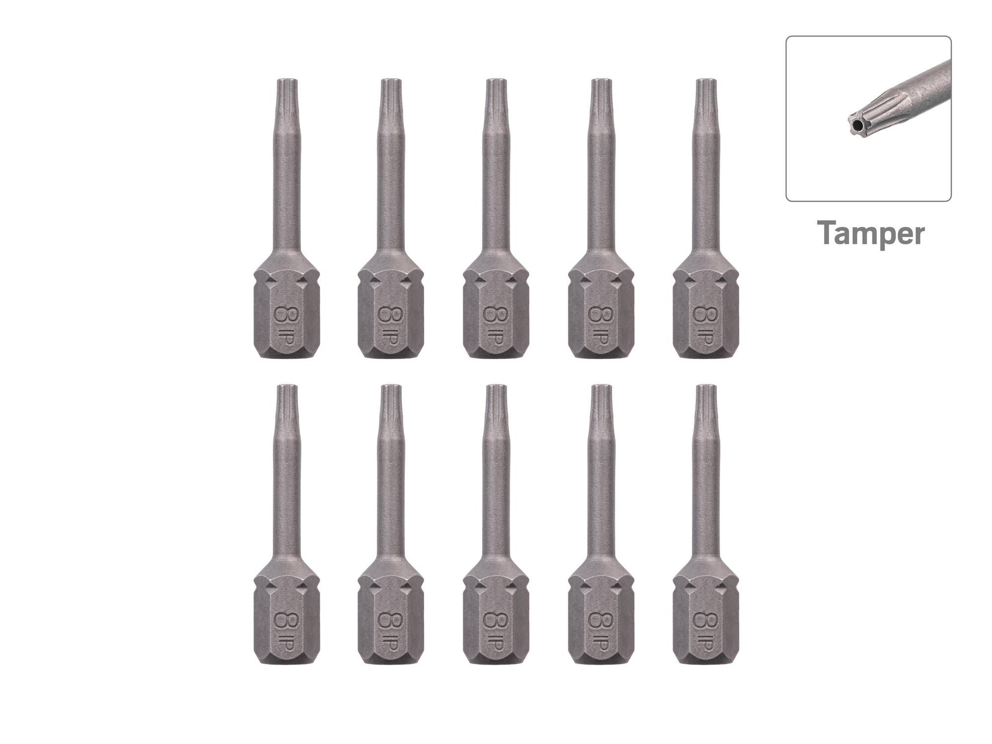 TEKTON 8IPR Tamper Star Plus Insert Bits, 1.18 Inch Length (10-Pack) - 1/4 in. Hex Shank
