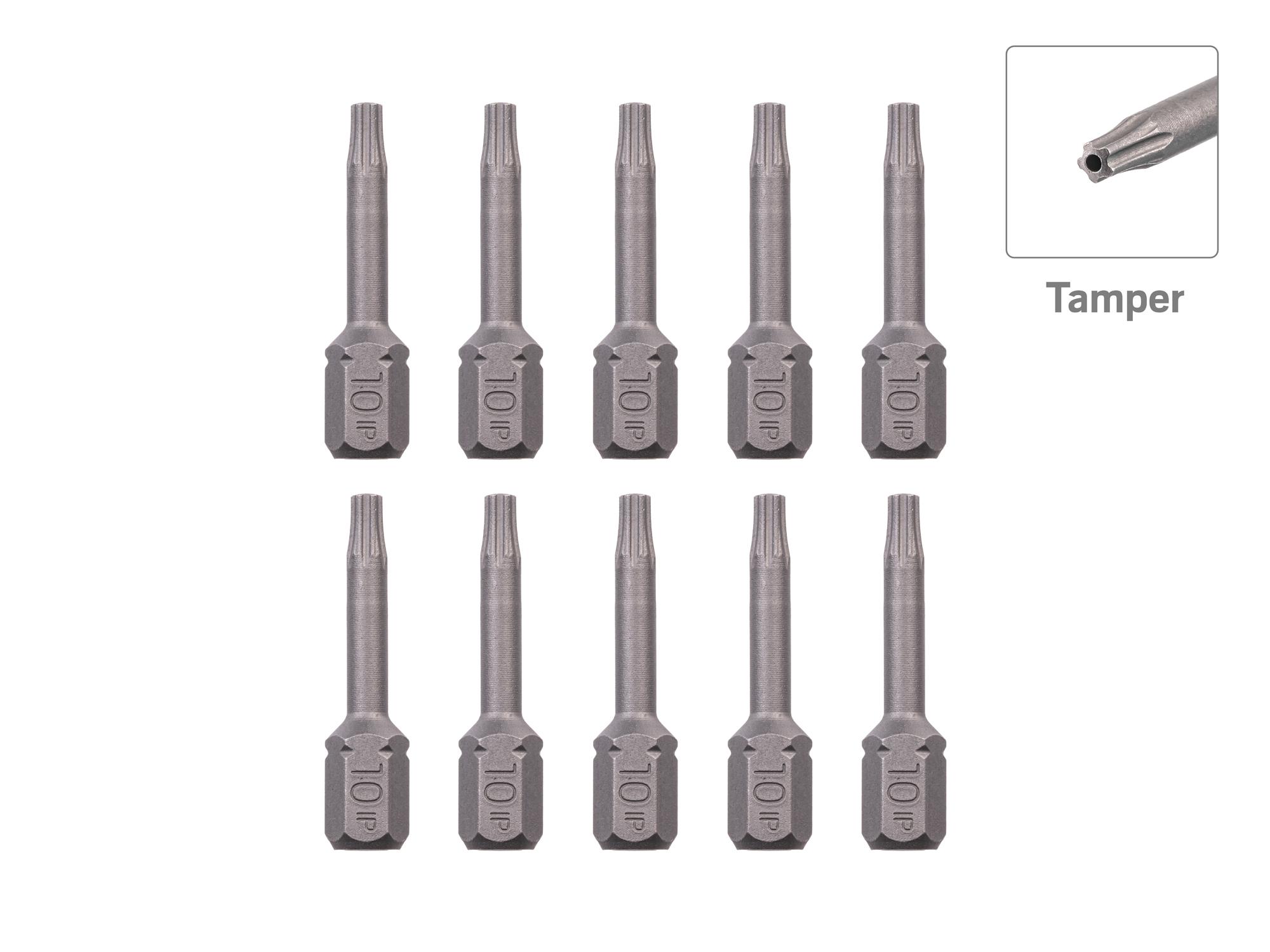 TEKTON 10IPR Tamper Star Plus Insert Bits, 1.18 Inch Length (10-Pack) - 1/4 in. Hex Shank