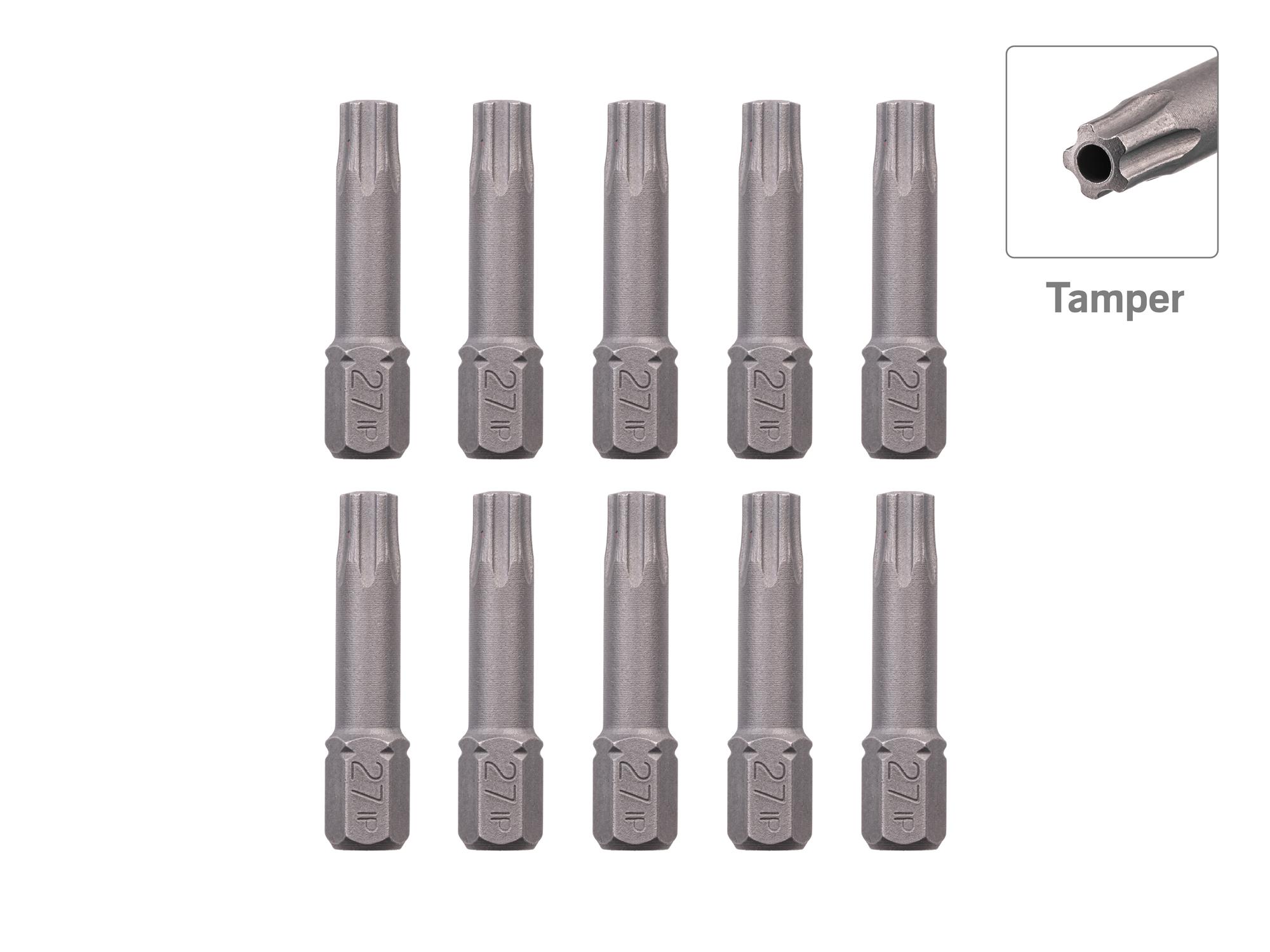 TEKTON 27IPR Tamper Star Plus Insert Bits, 1.18 Inch Length (10-Pack) - 1/4 in. Hex Shank