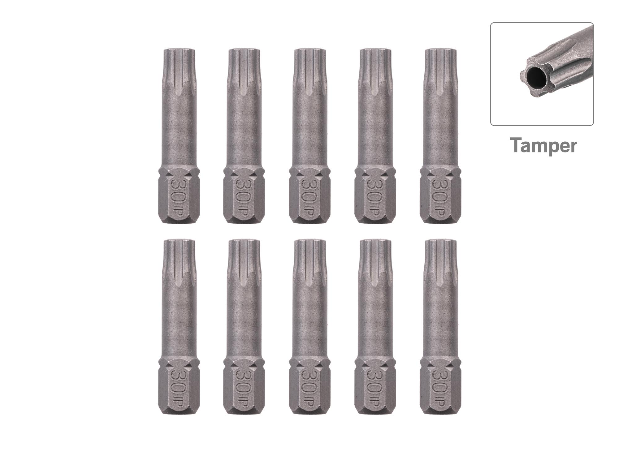 TEKTON 30IPR Tamper Star Plus Insert Bits, 1.18 Inch Length (10-Pack) - 1/4 in. Hex Shank