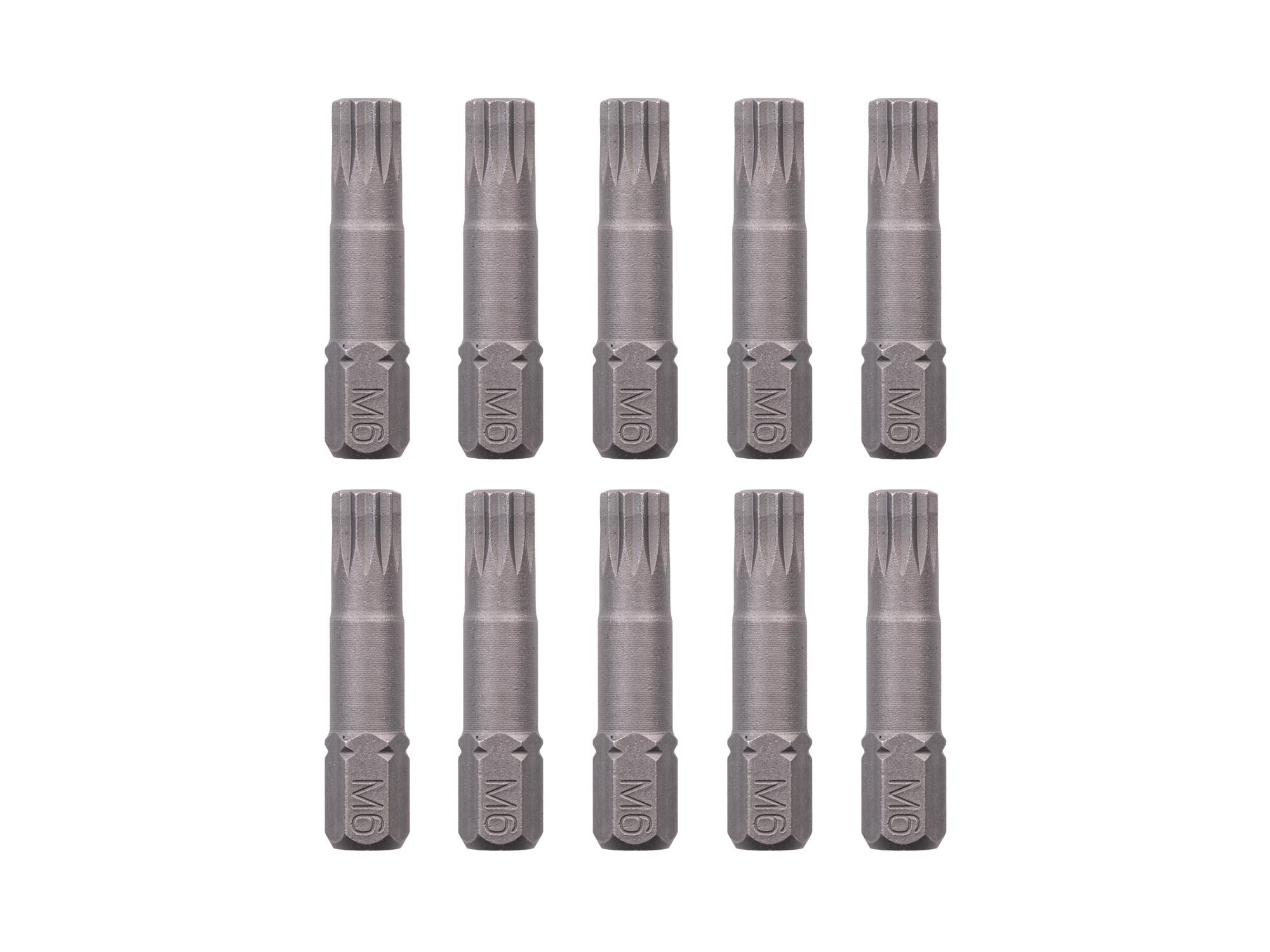 TEKTON M6 Triple Square Insert Bits, 1.18 Inch Length (10-Pack) - 1/4 in. Hex Shank