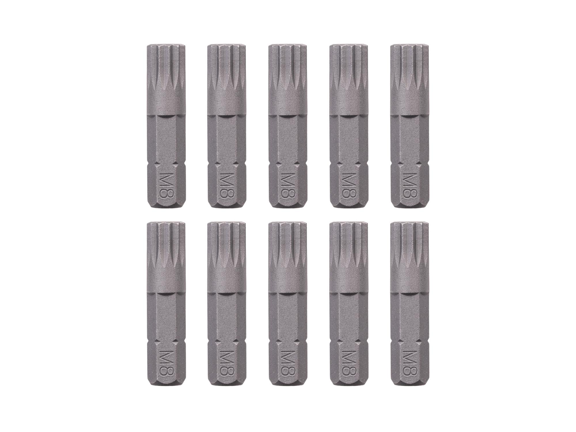 TEKTON M8 Triple Square Insert Bits, 1.18 Inch Length (10-Pack) - 1/4 in. Hex Shank