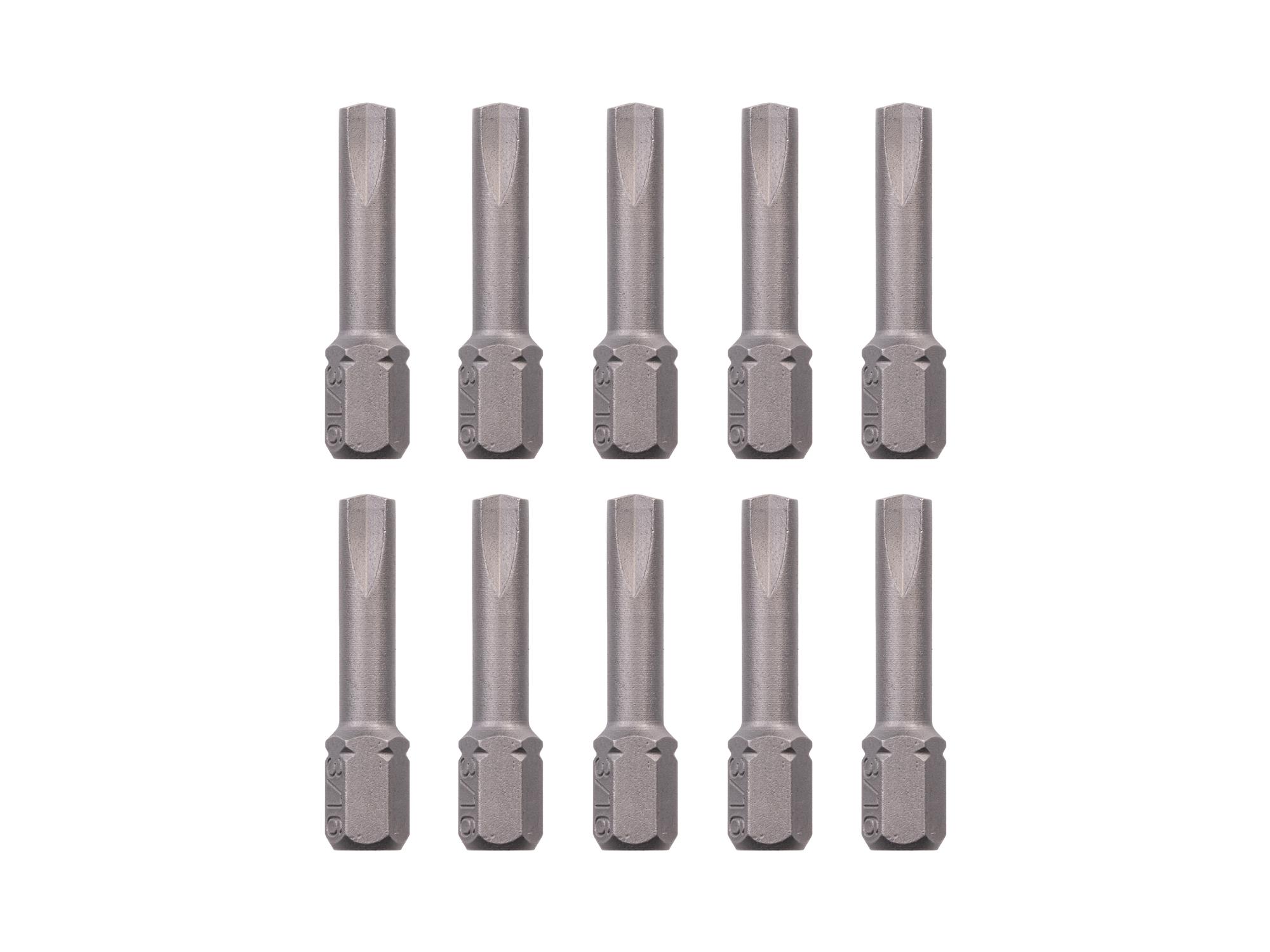 TEKTON 3/16 Inch Clutch Insert Bits, 1.18 Inch Length (10-Pack) - 1/4 in. Hex Shank