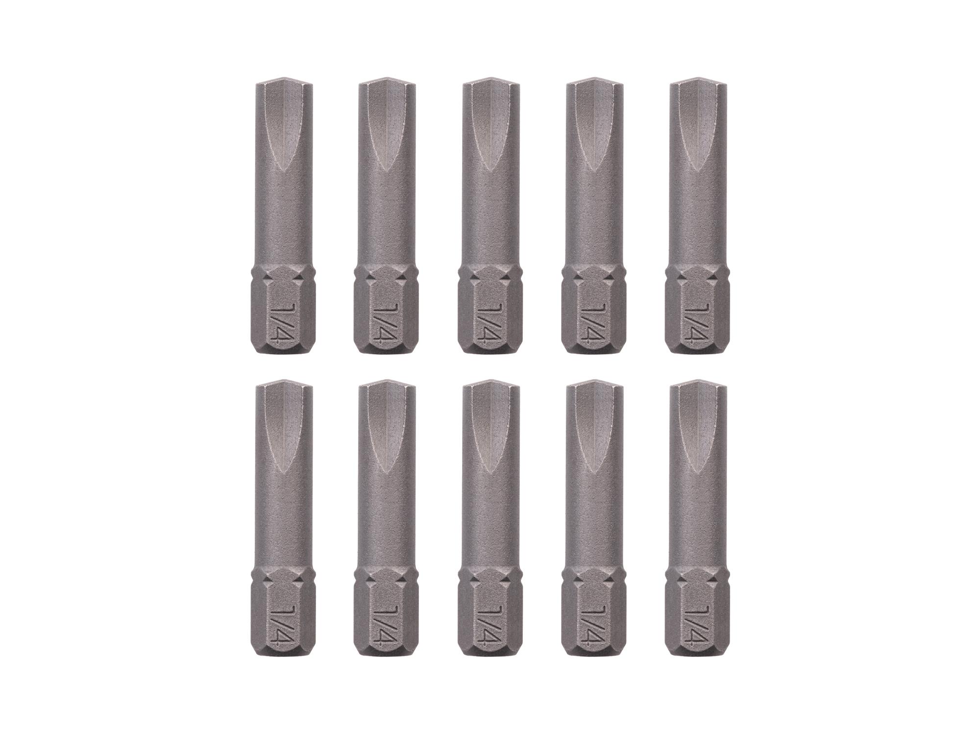 TEKTON 1/4 Inch Clutch Insert Bits, 1.18 Inch Length (10-Pack) - 1/4 in. Hex Shank