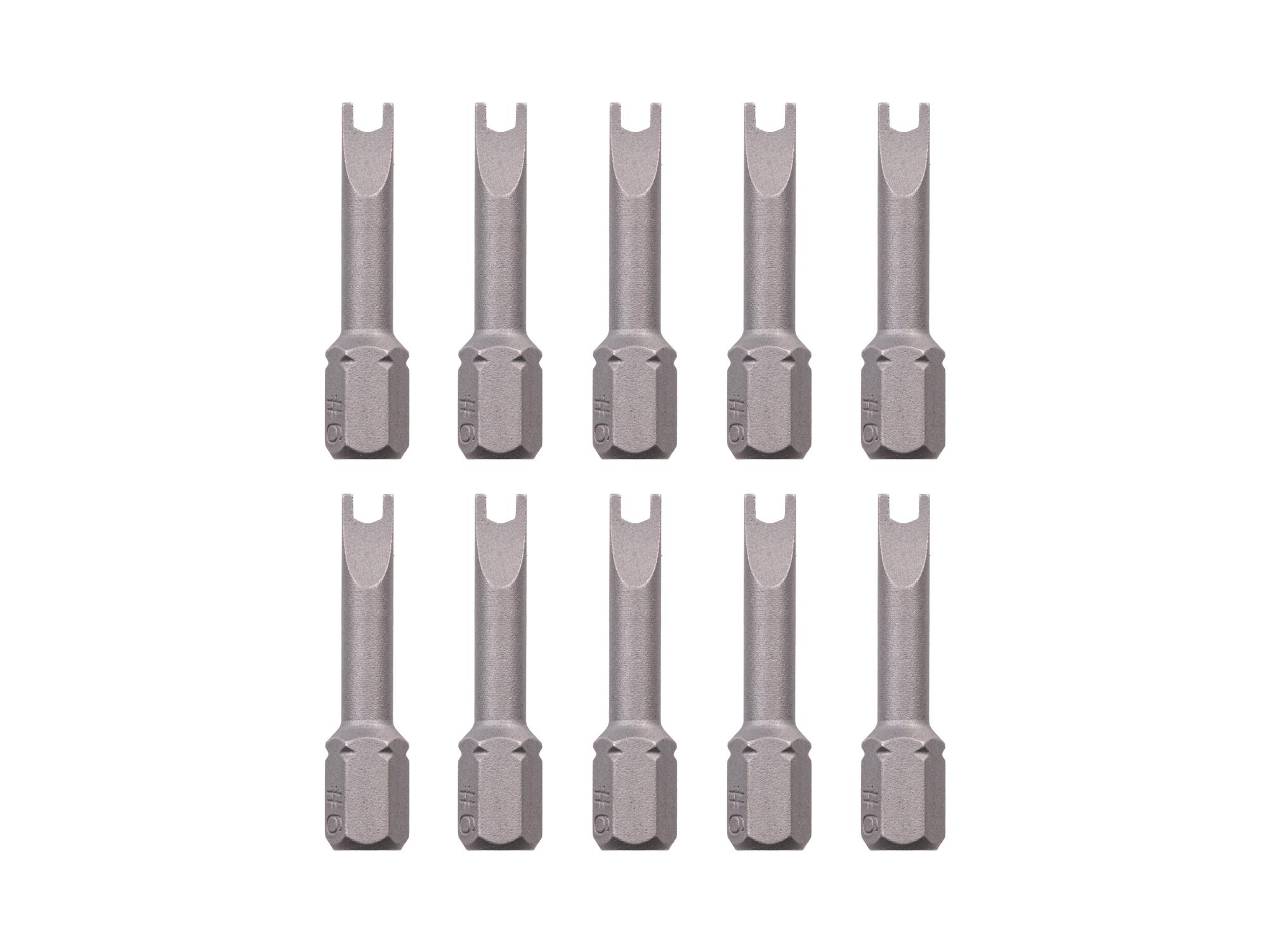 TEKTON #6 Spanner Insert Bits, 1.18 Inch Length (10-Pack) - 1/4 in. Hex Shank