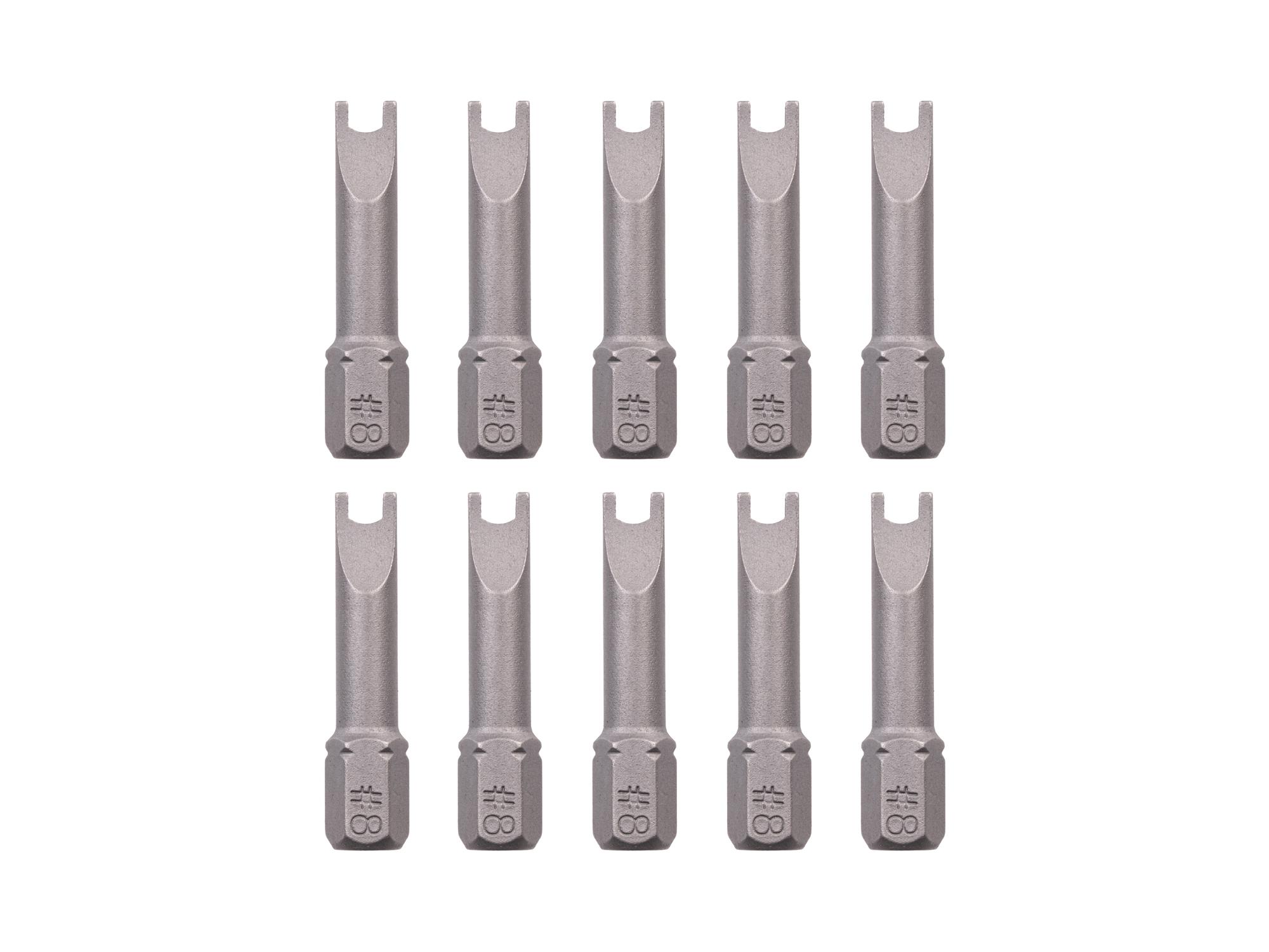 TEKTON #8 Spanner Insert Bits, 1.18 Inch Length (10-Pack) - 1/4 in. Hex Shank