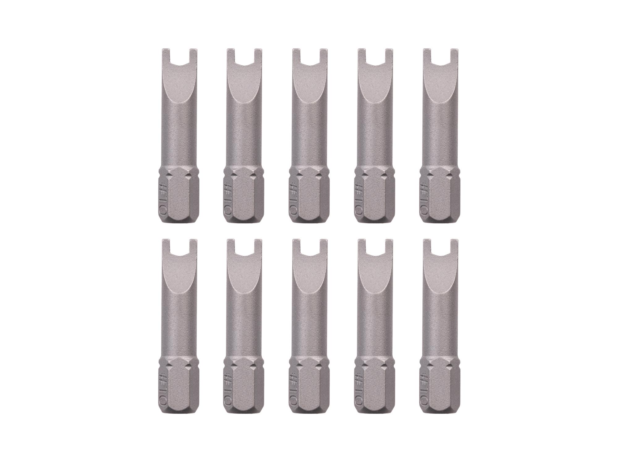 TEKTON #10 Spanner Insert Bits, 1.18 Inch Length (10-Pack) - 1/4 in. Hex Shank