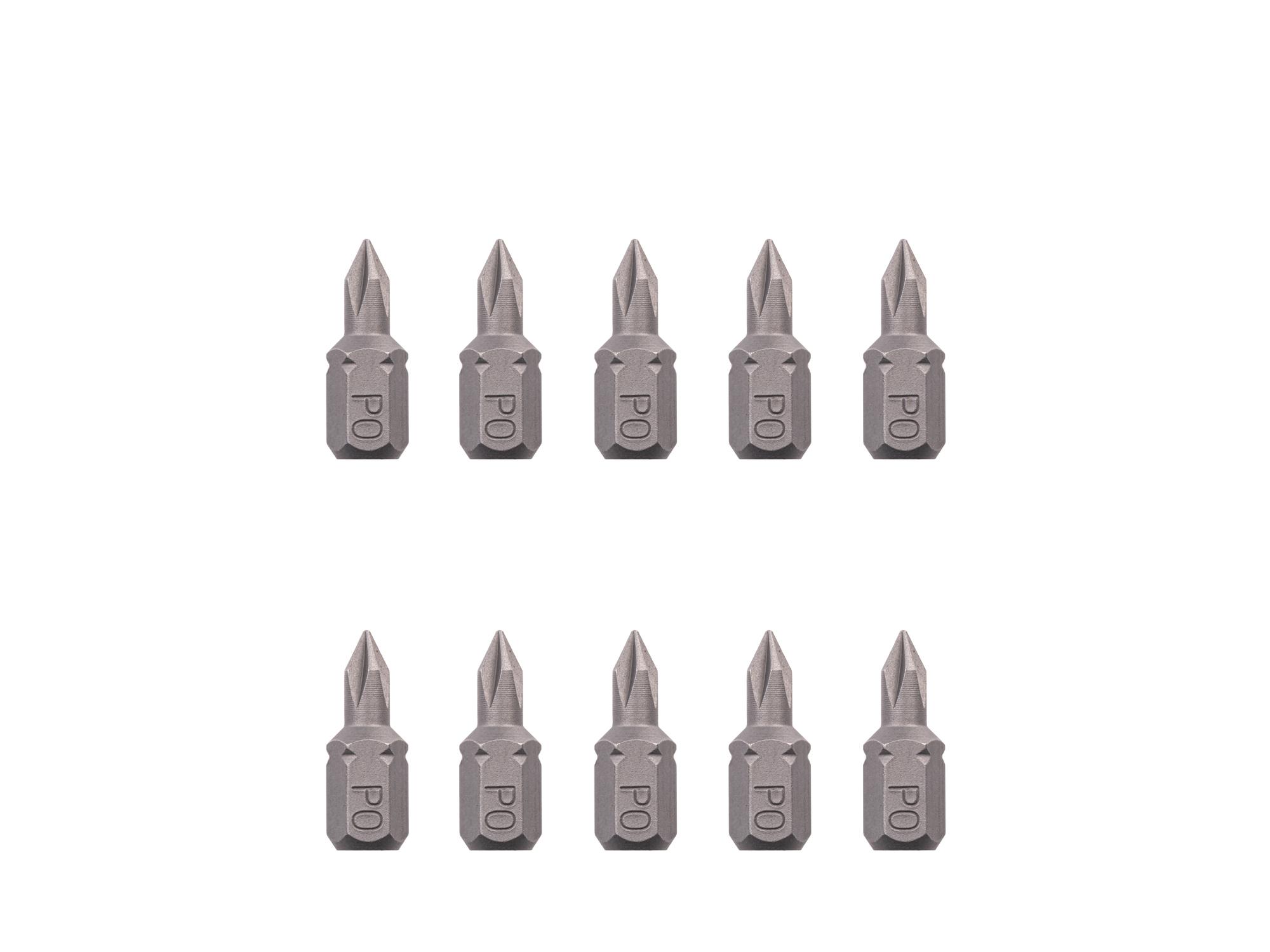 TEKTON P0 Phillips Insert Bits, 0.75 Inch Length (10-Pack) - 1/4 in. Hex Shank