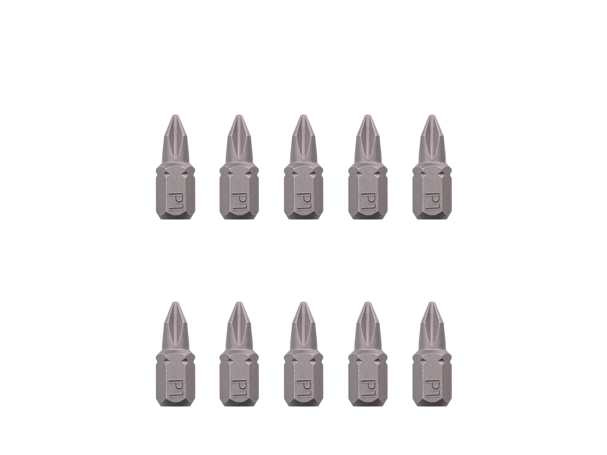 TEKTON P1 Phillips Insert Bits, 0.75 Inch Length (10-Pack) - 1/4 in. Hex Shank